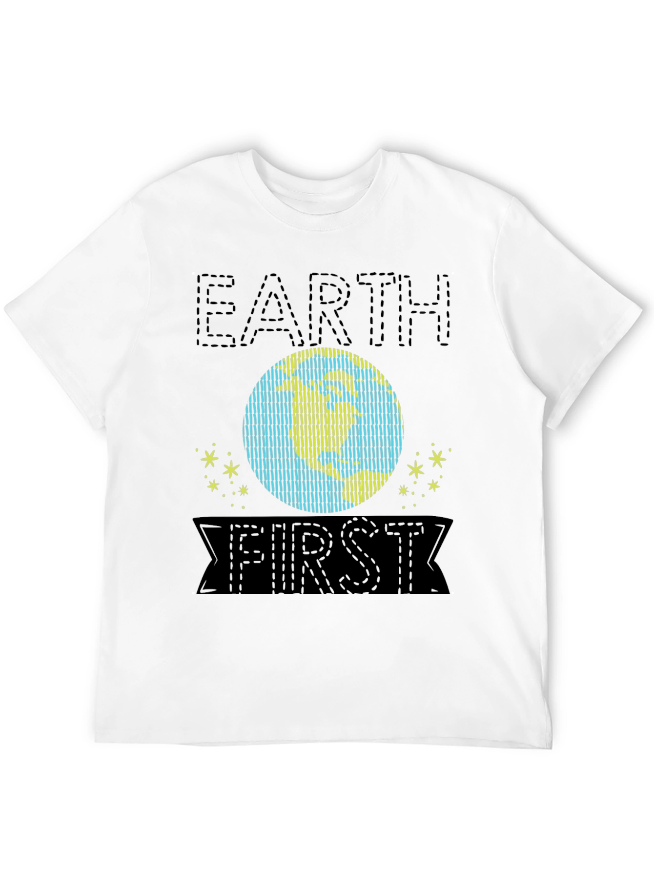 Earth First Graphic Tee - Black Cotton Shirt