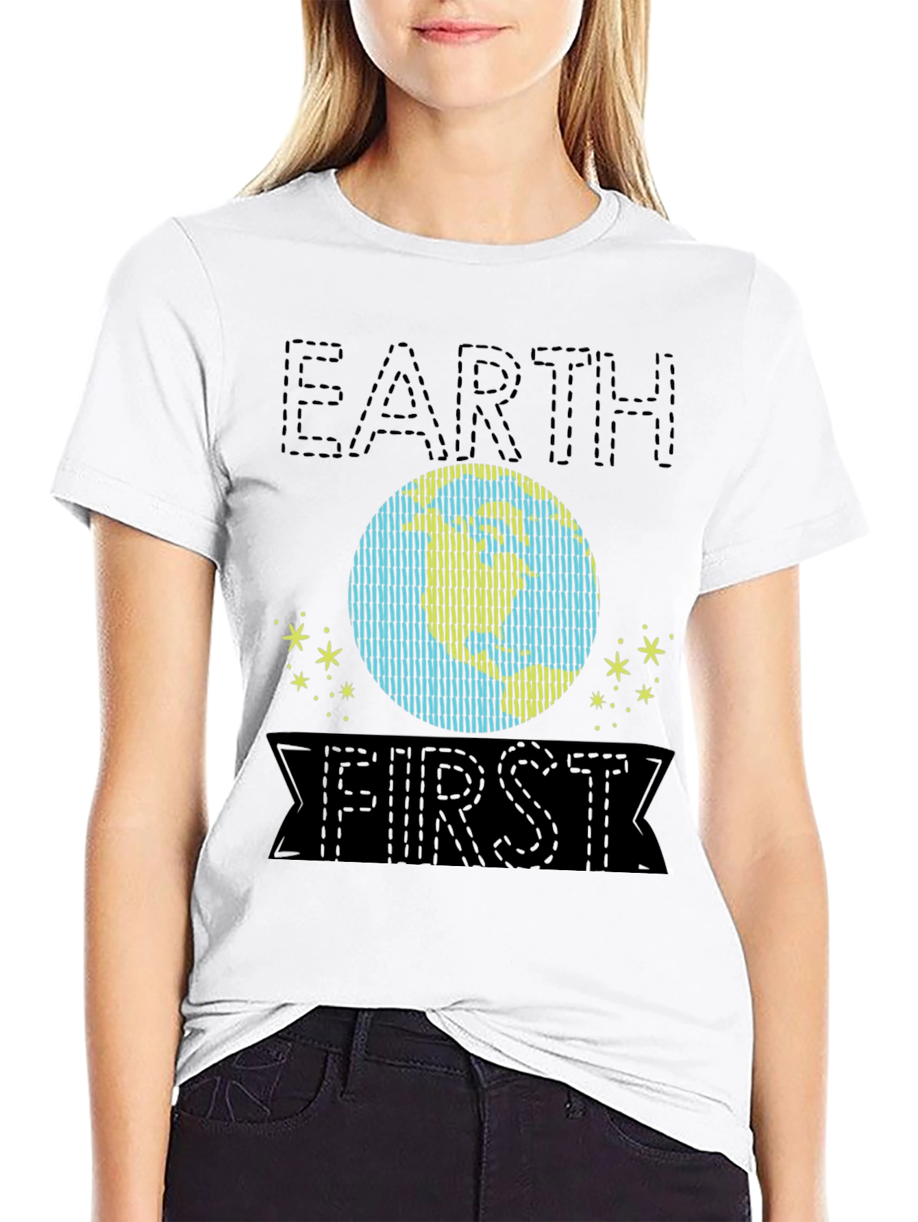 Earth First Graphic Tee - Black Cotton Shirt