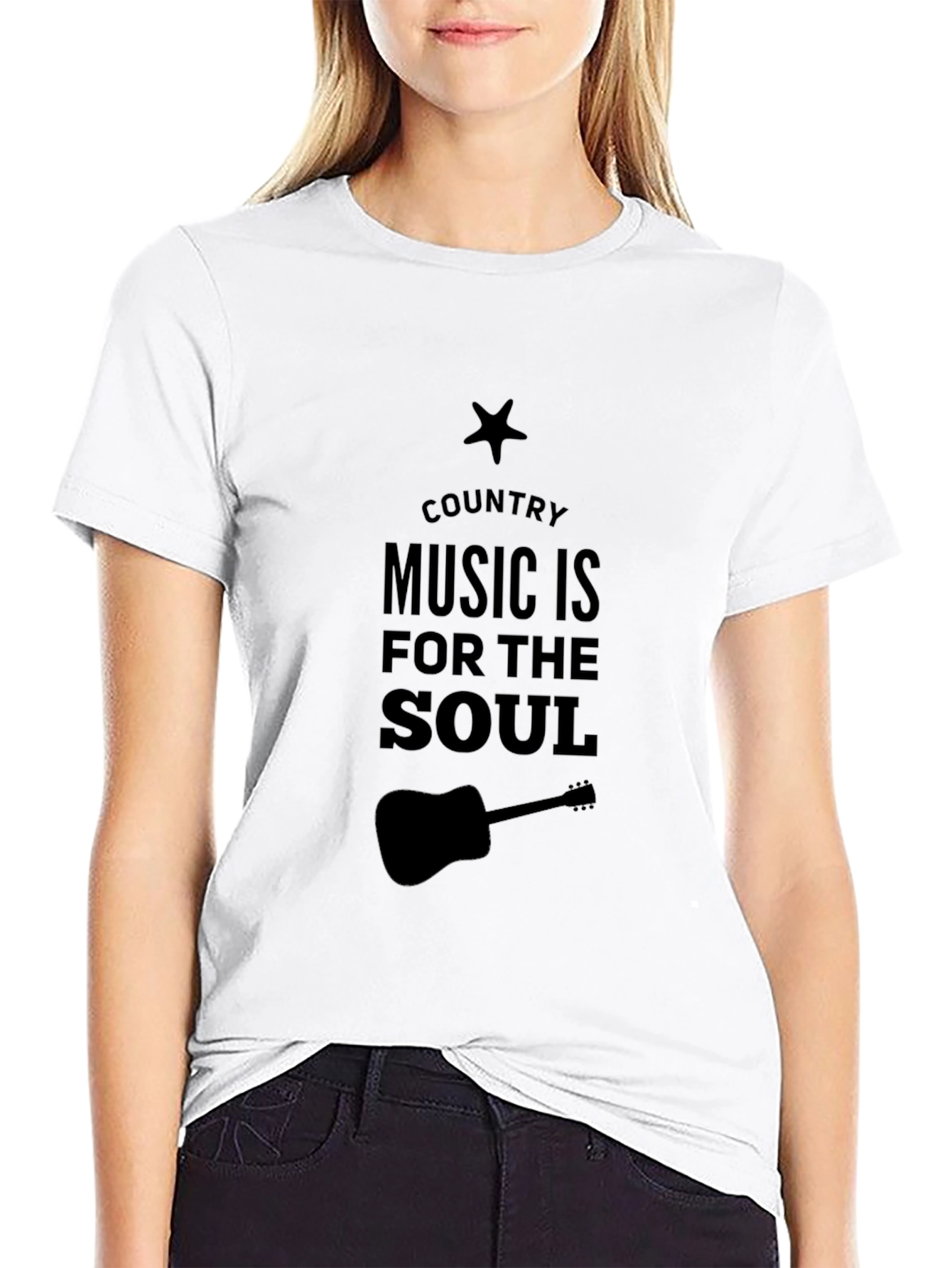 Country Music is for the Soul Black T-Shirt