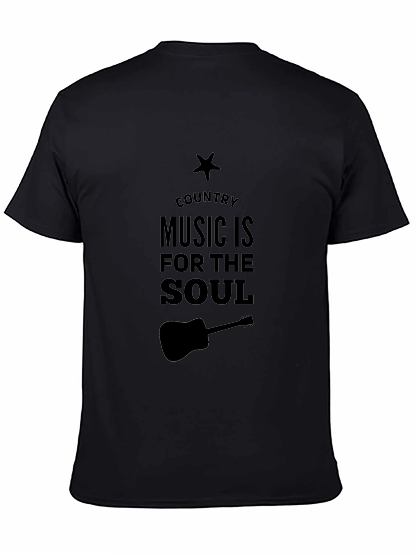 Country Music is for the Soul Black T-Shirt
