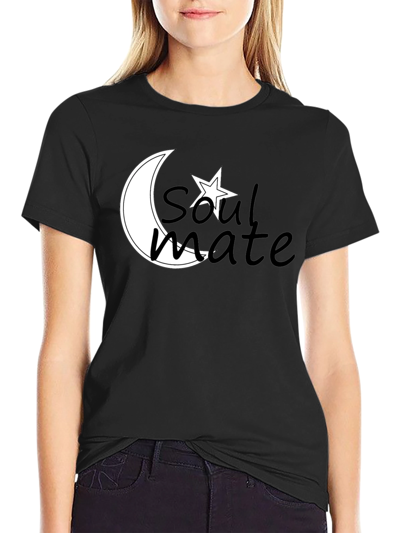 Soulmate Moon & Star T-Shirt - Romantic Design