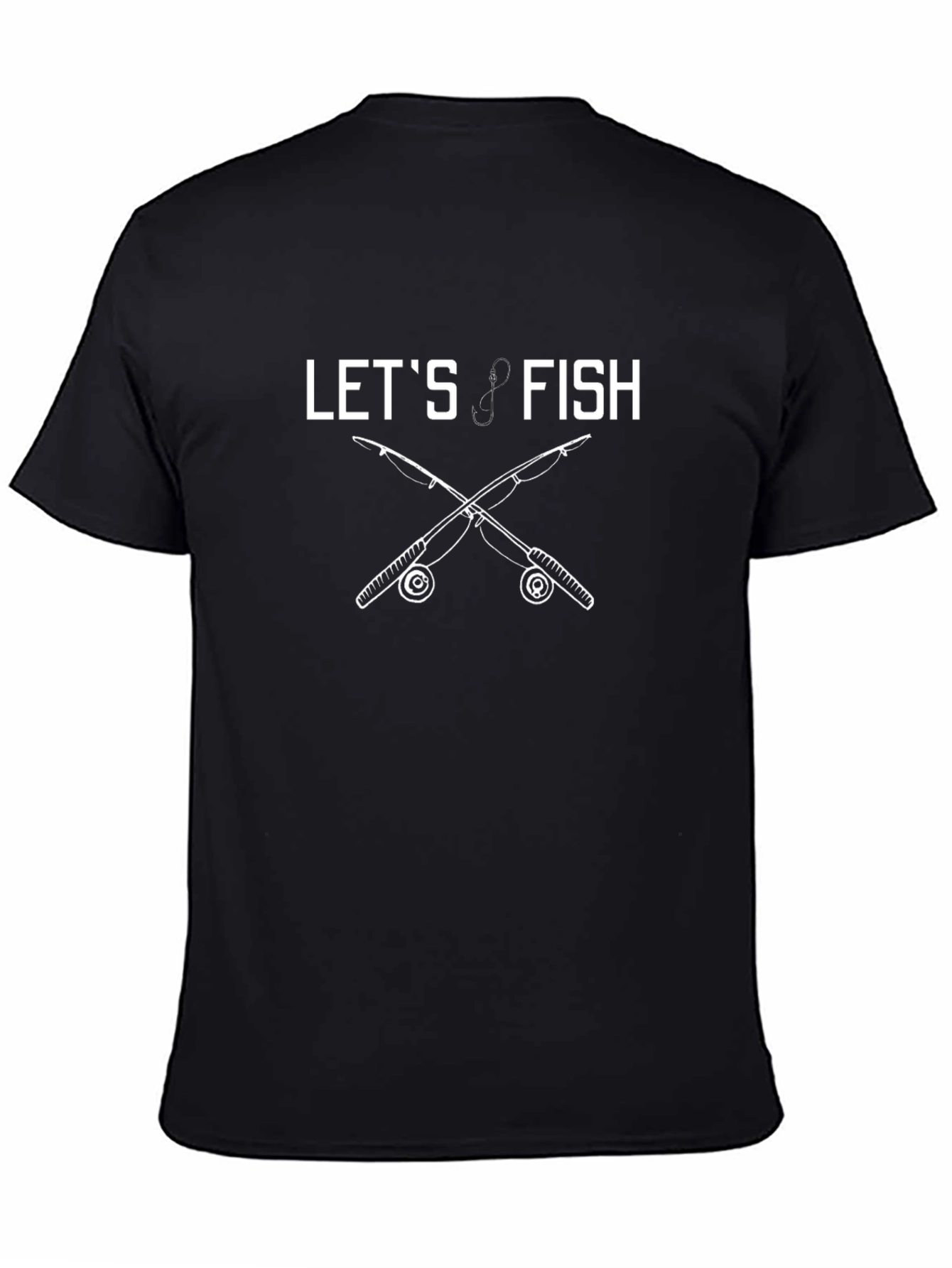Lets Fish Graphic T-Shirt - Black Cotton Tee