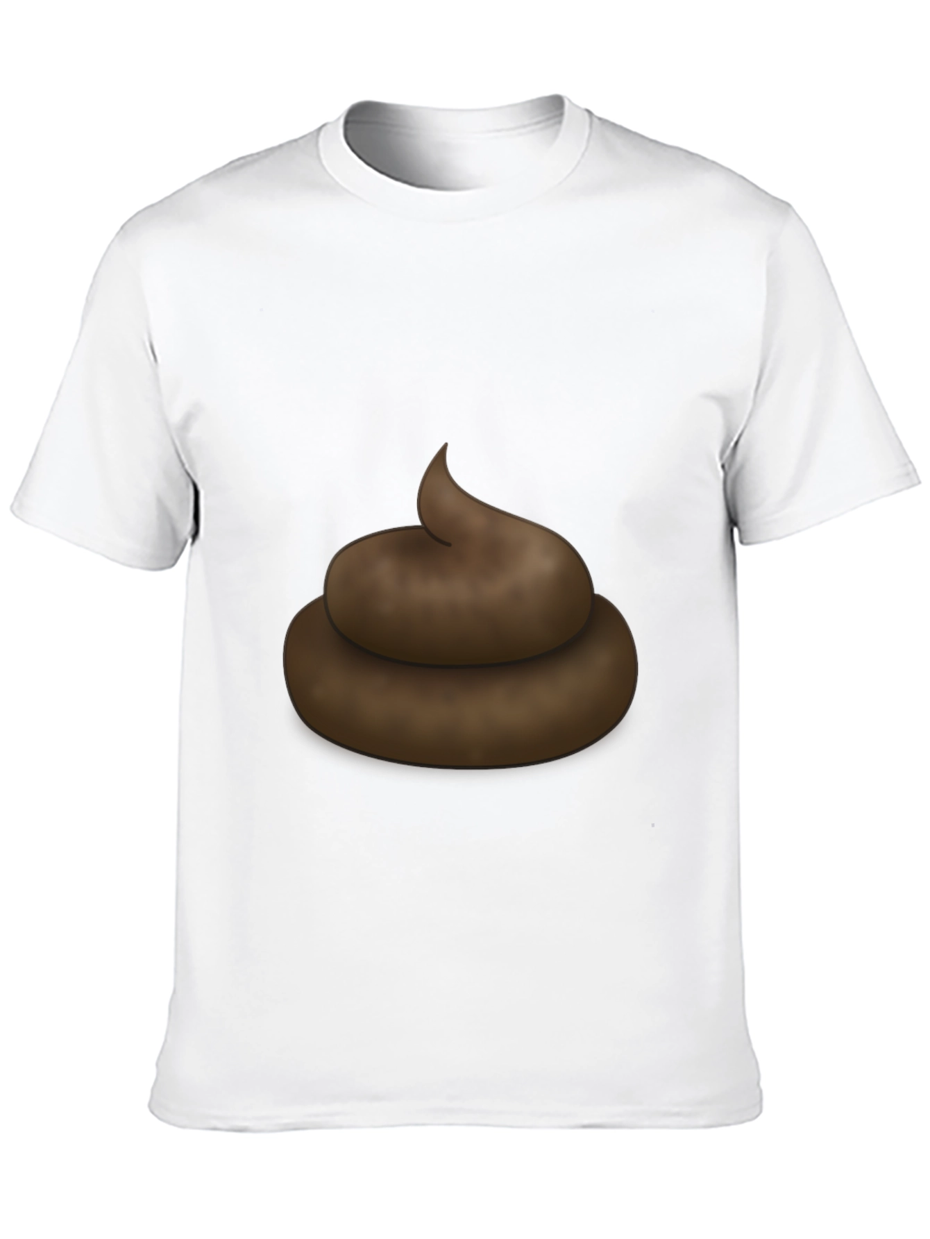 Poop Emoji Graphic Black T-Shirt - Novelty Tee