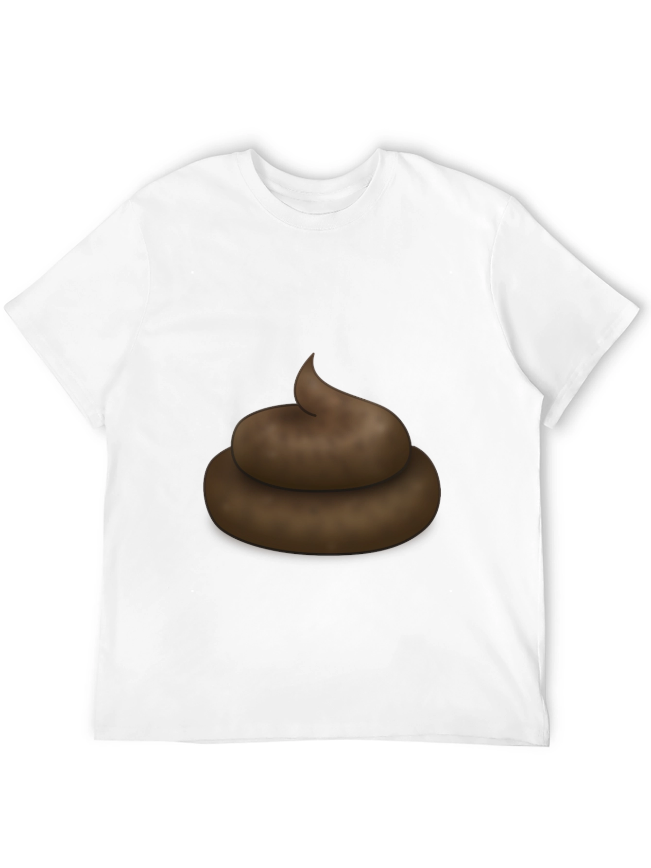 Poop Emoji Graphic Black T-Shirt - Novelty Tee