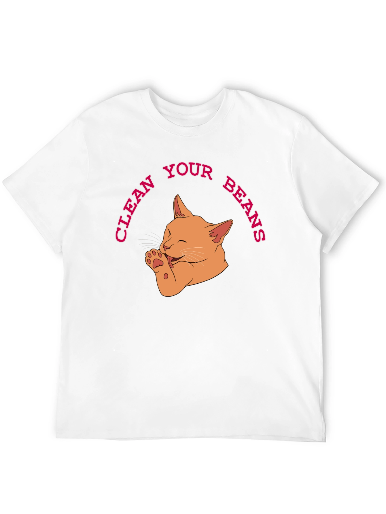 Clean Your Beans T-Shirt - Cute Cat Graphic Tee
