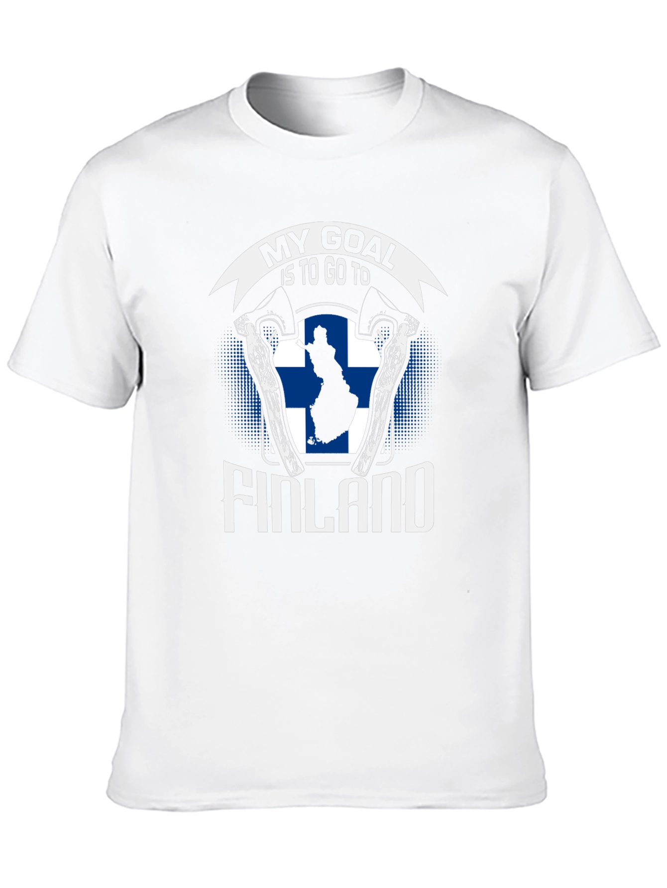 Finland Goal T-Shirt - Axe & Flag Design