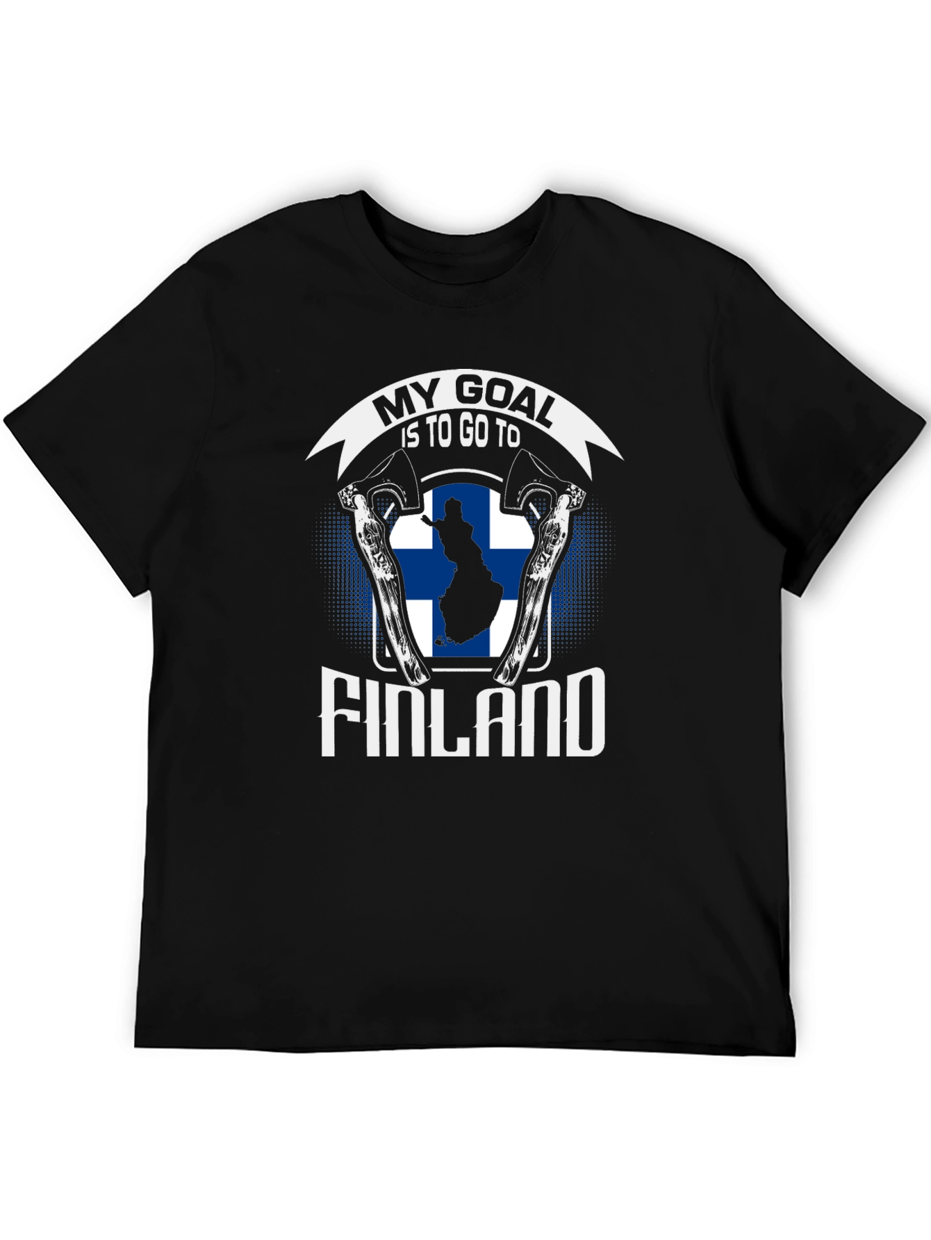Finland Goal T-Shirt - Axe & Flag Design