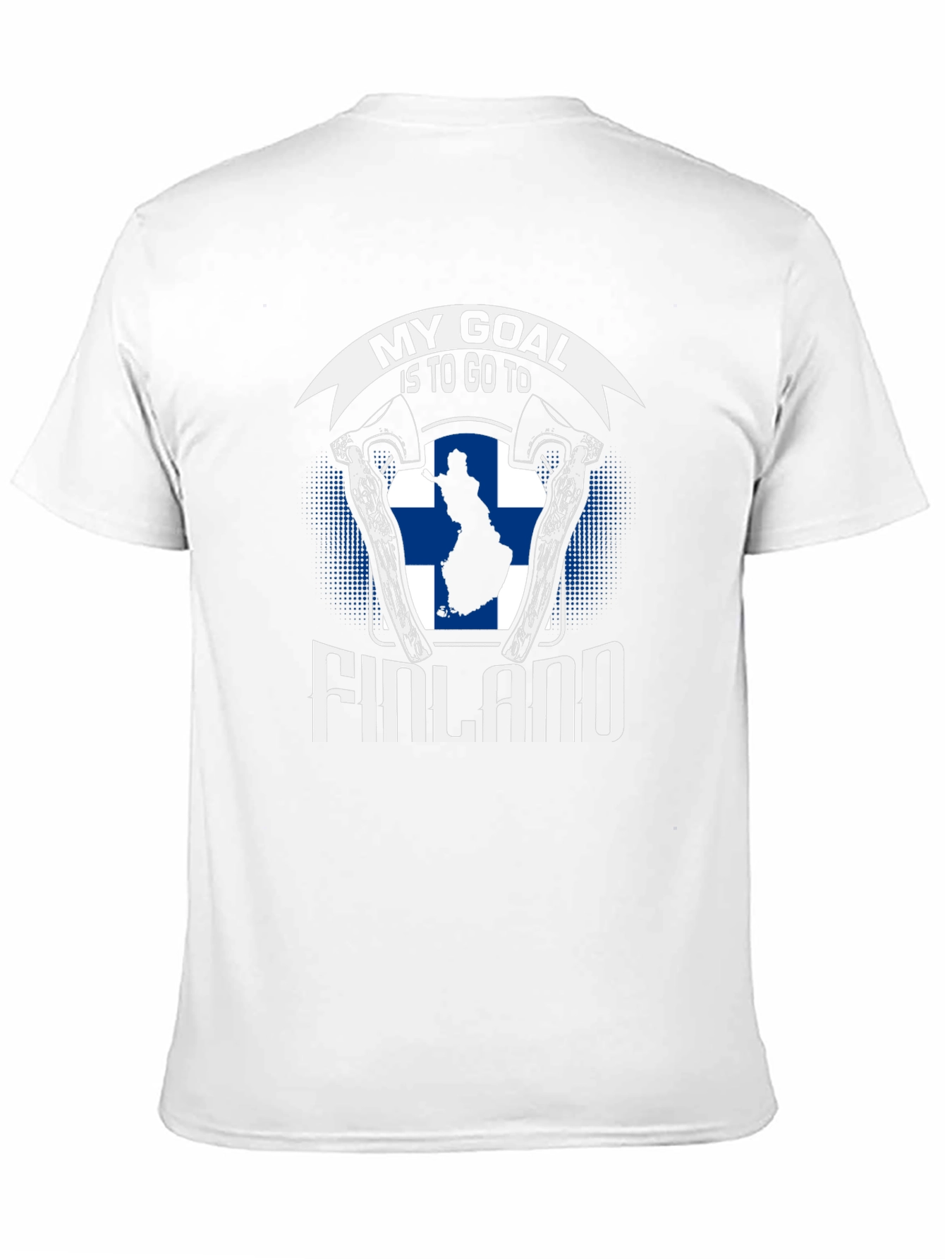 Finland Goal T-Shirt - Axe & Flag Design