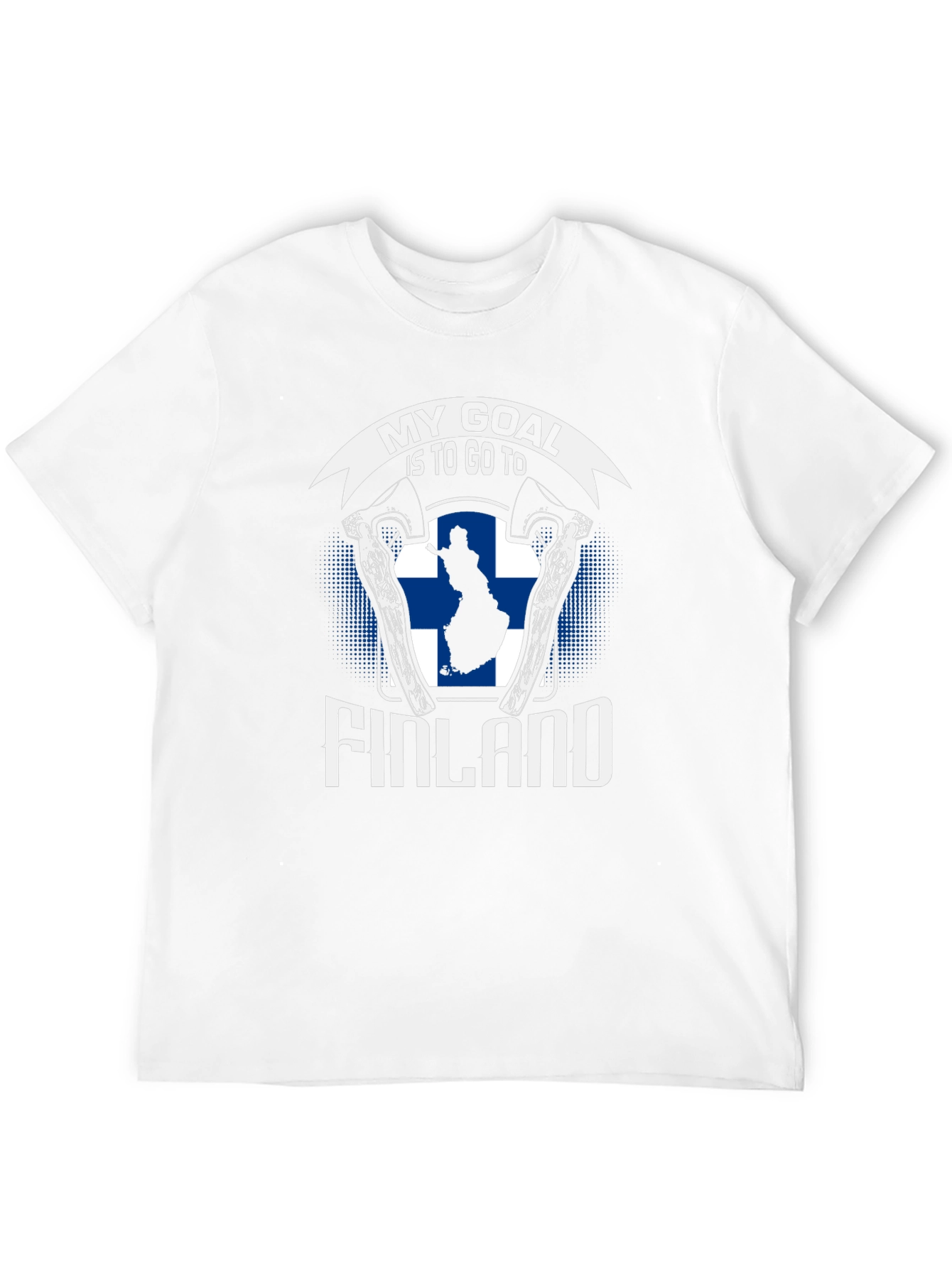 Finland Goal T-Shirt - Axe & Flag Design