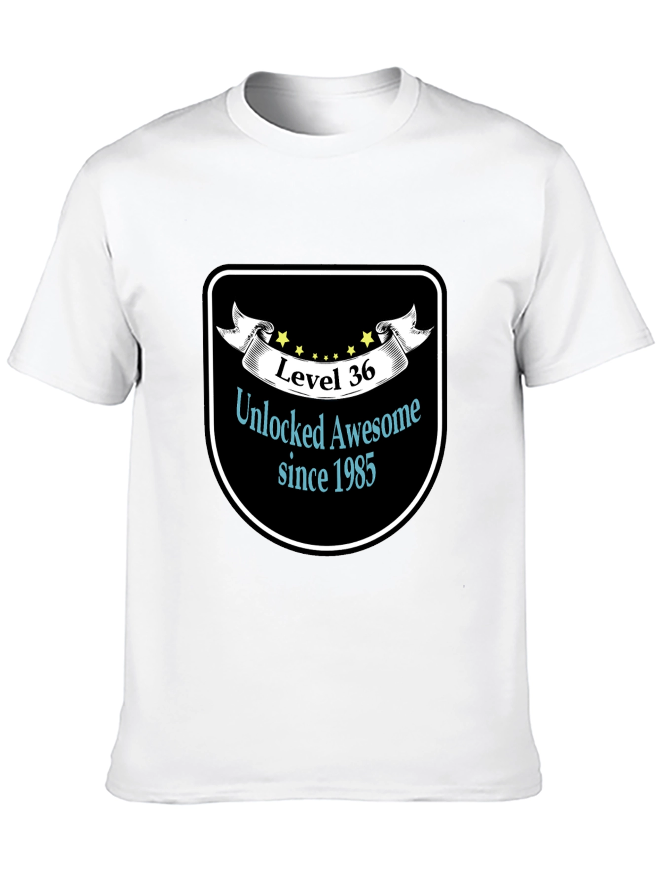 Level 36 Unlocked Awesome Since 1985 Black T-Shirt