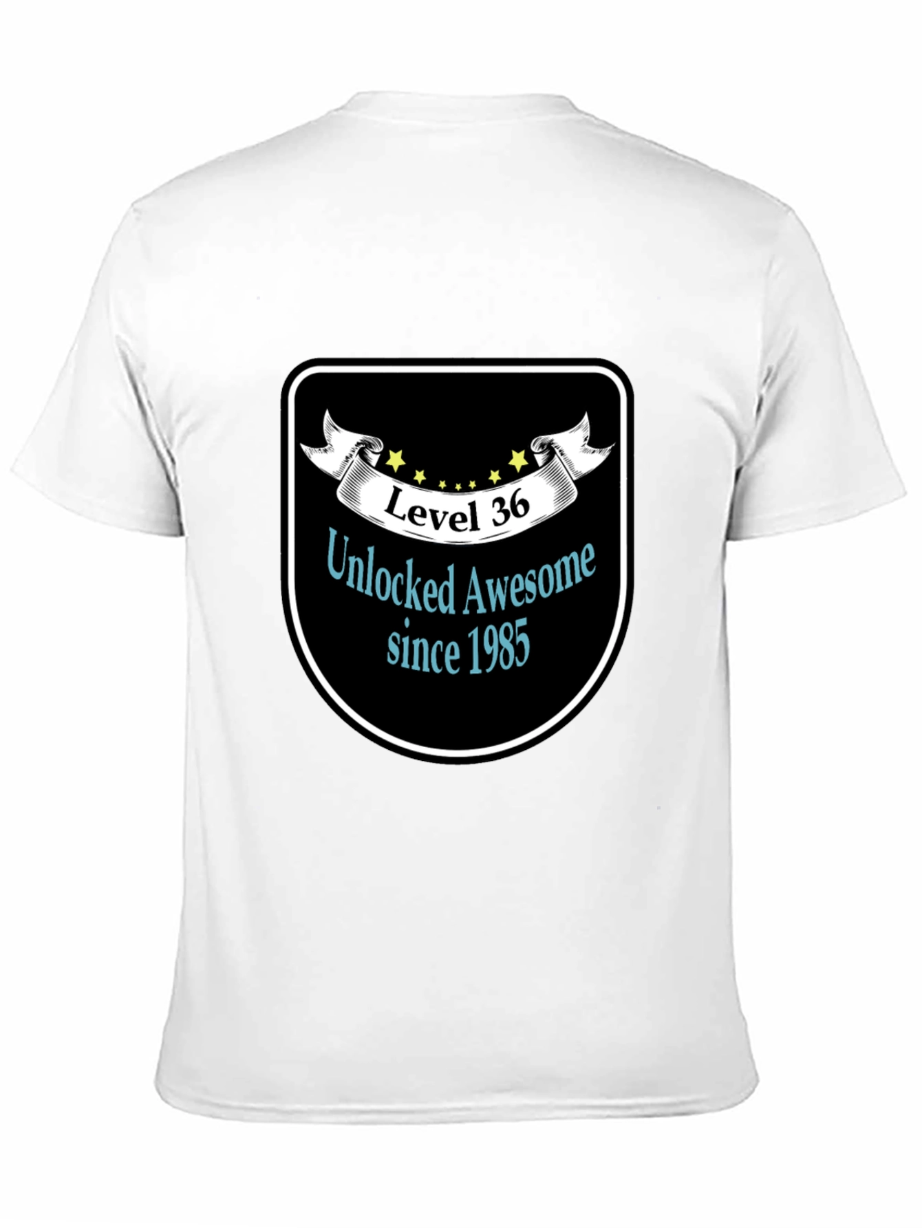 Level 36 Unlocked Awesome Since 1985 Black T-Shirt