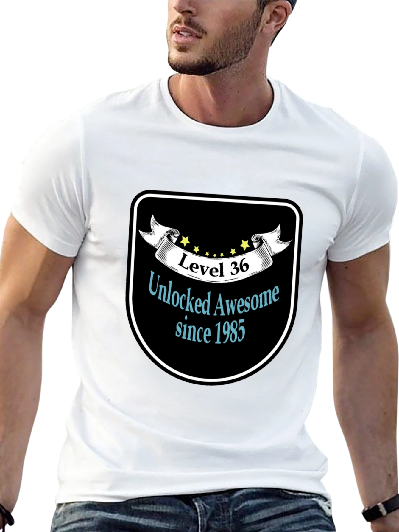 Level 36 Unlocked Awesome Since 1985 Black T-Shirt