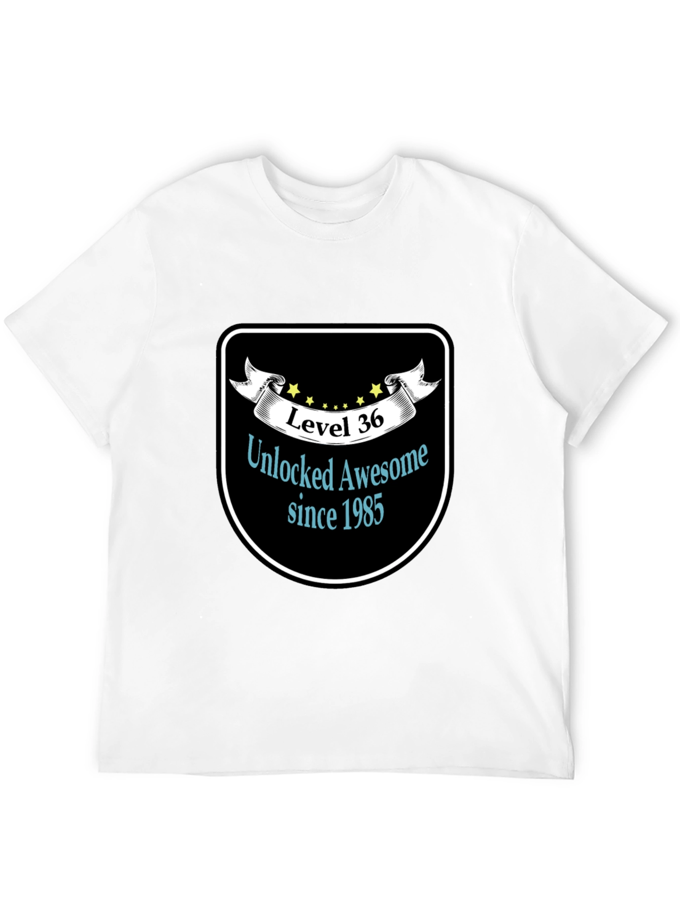 Level 36 Unlocked Awesome Since 1985 Black T-Shirt