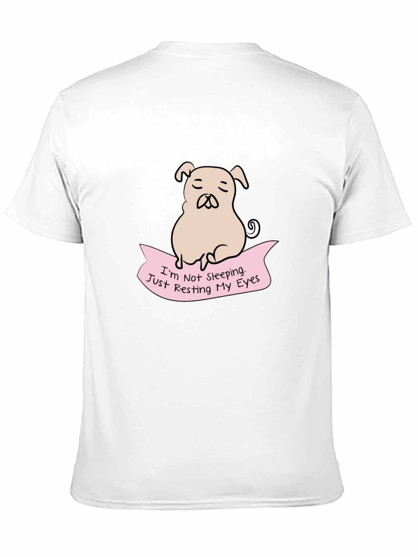 Resting Eyes Pug Graphic Tee