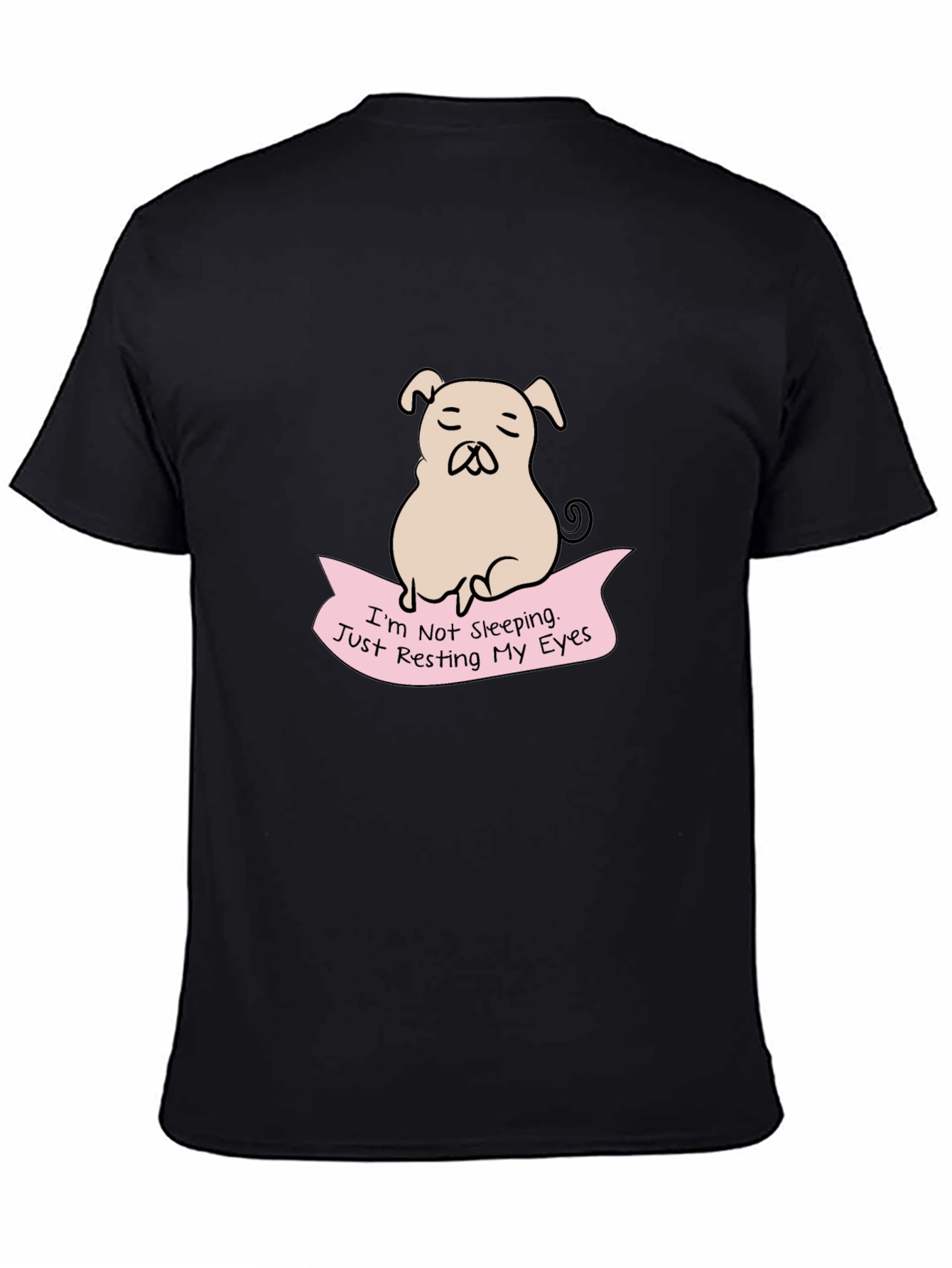 Resting Eyes Pug Graphic Tee