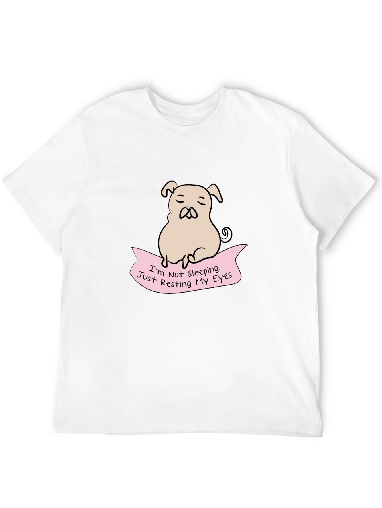 Resting Eyes Pug Graphic Tee