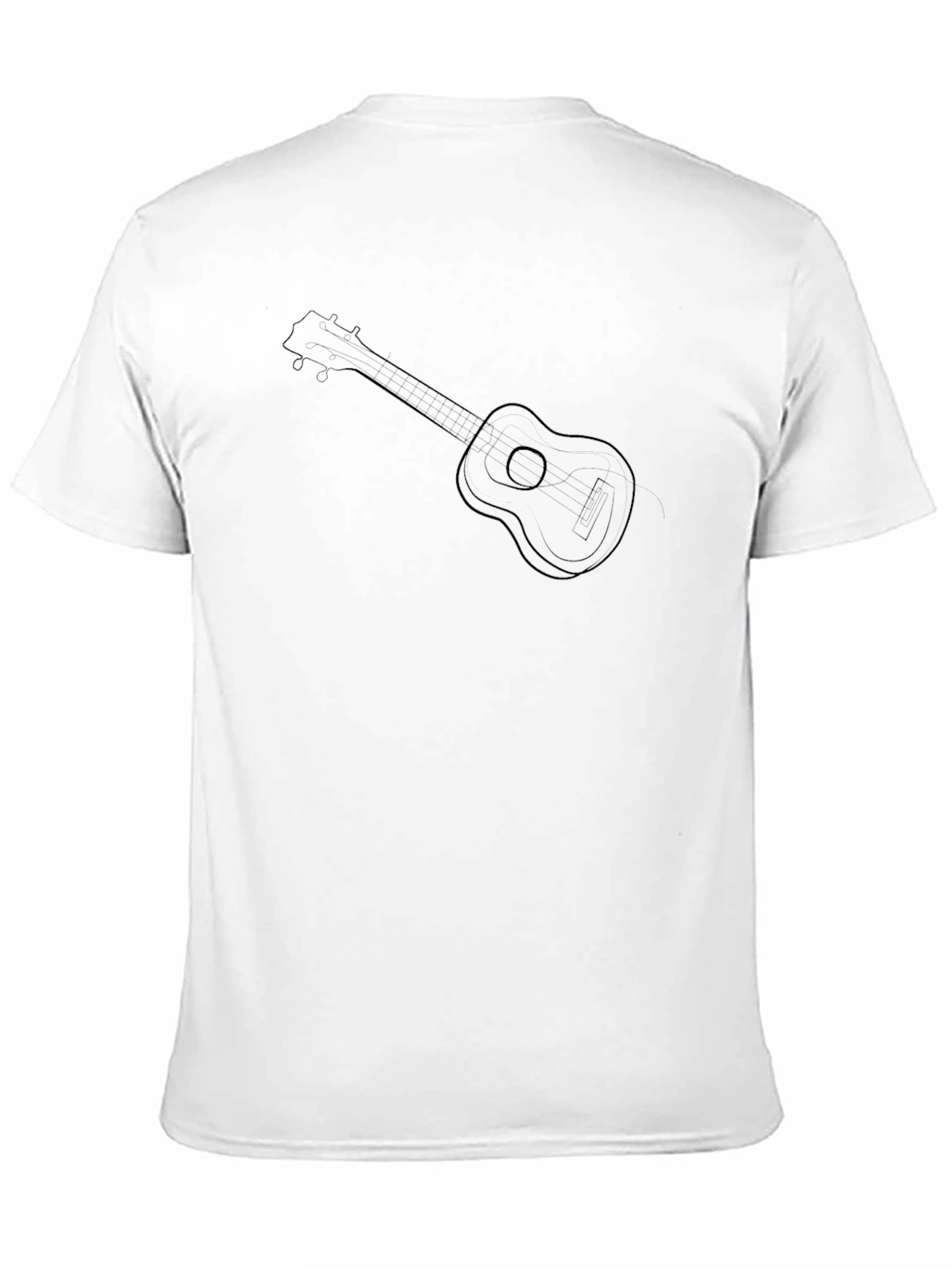 Ukulele Graphic Tee - Black Cotton Blend