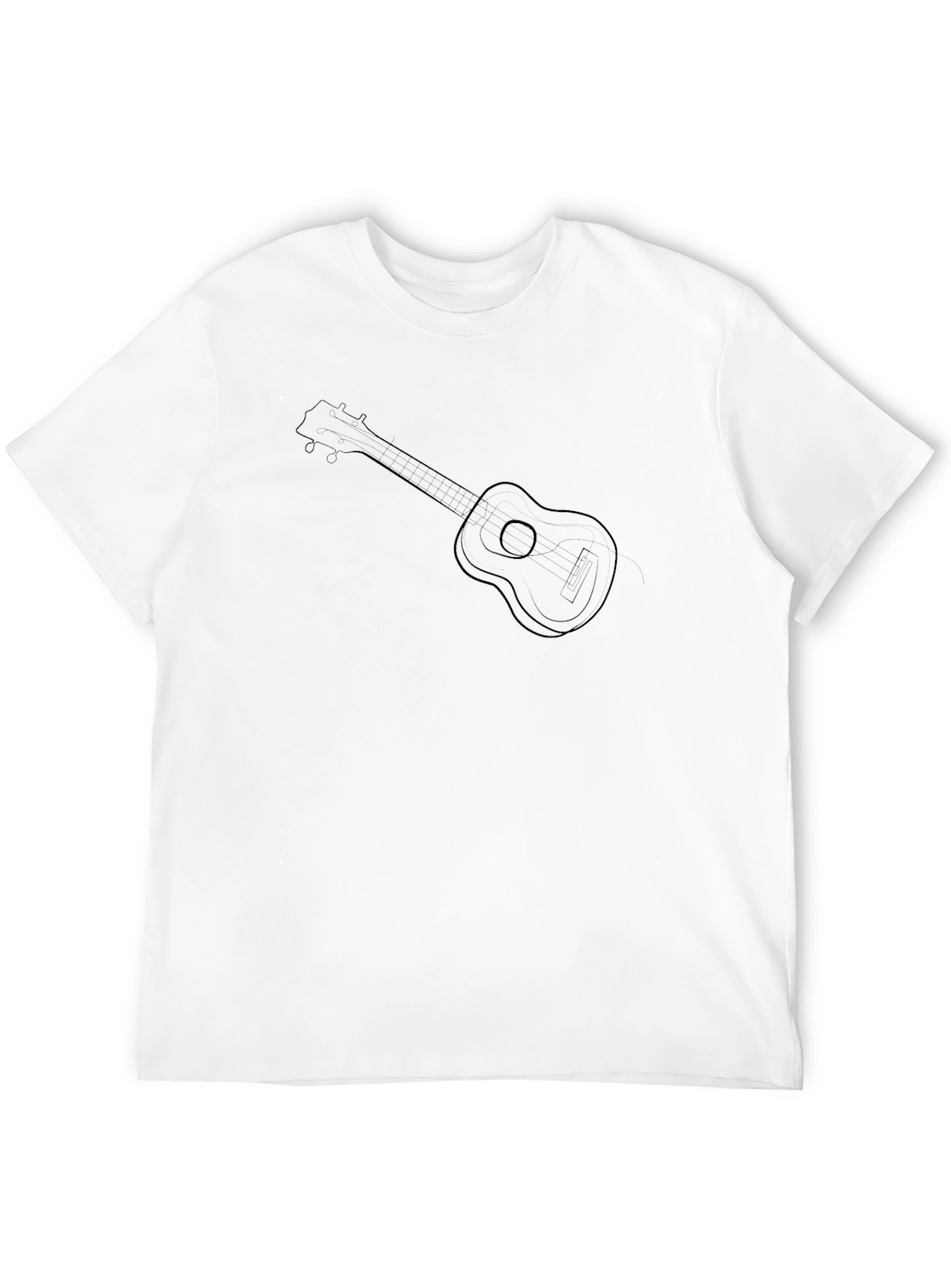 Ukulele Graphic Tee - Black Cotton Blend