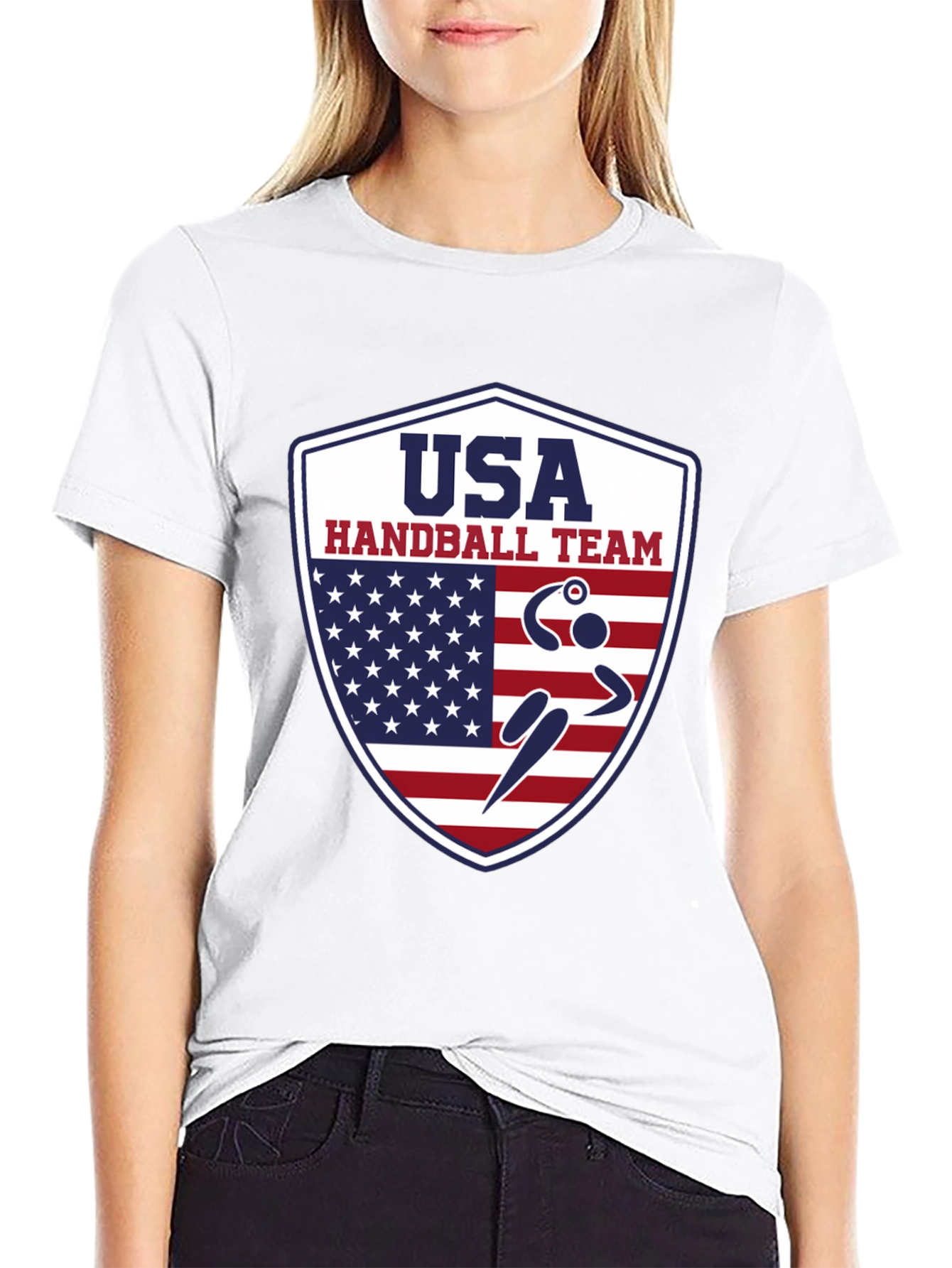 USA Handball Team T-Shirt Patriotic Design