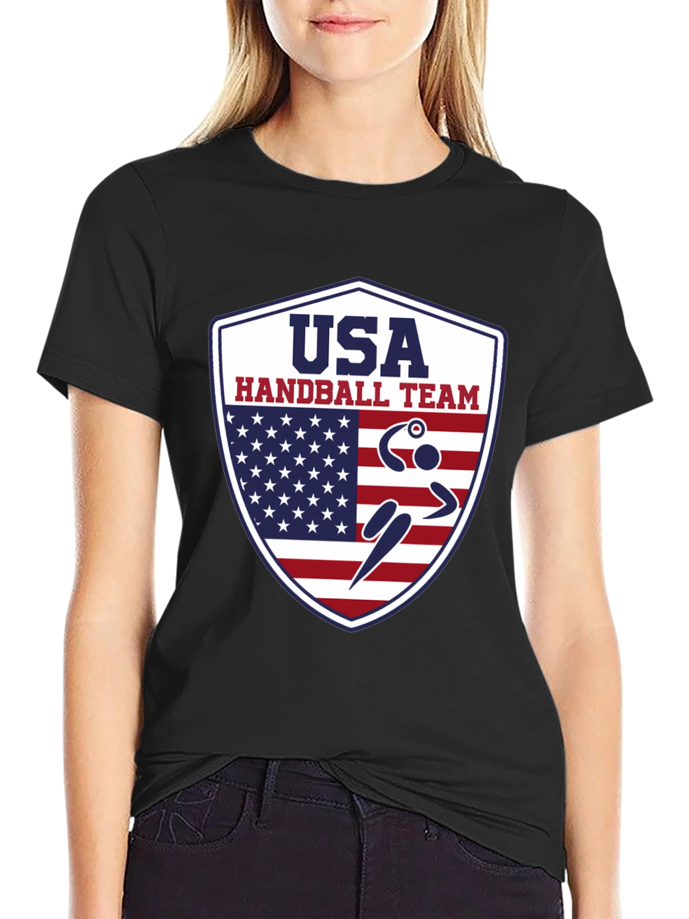 USA Handball Team T-Shirt Patriotic Design