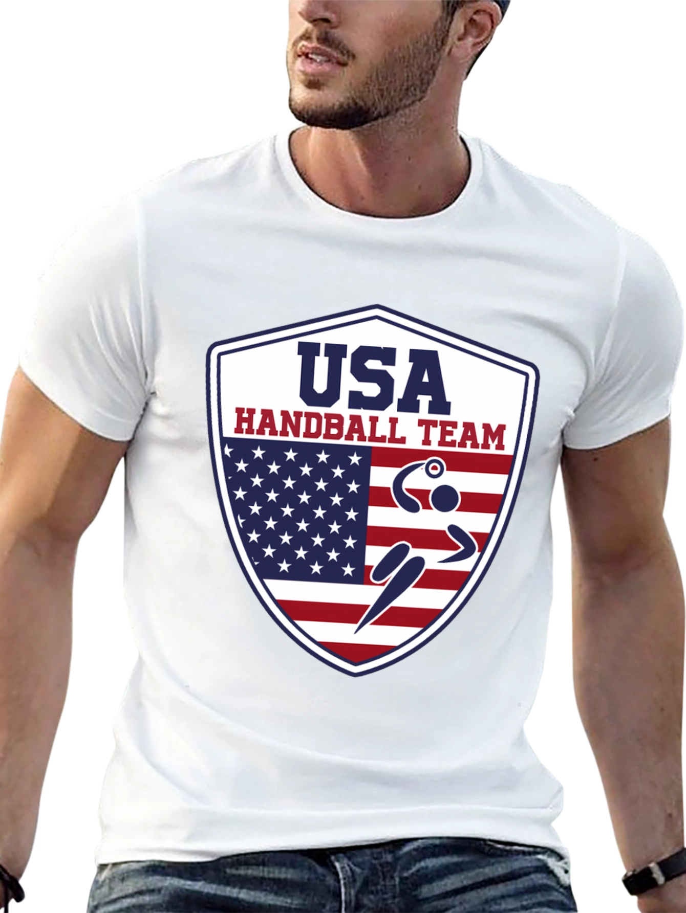USA Handball Team T-Shirt Patriotic Design