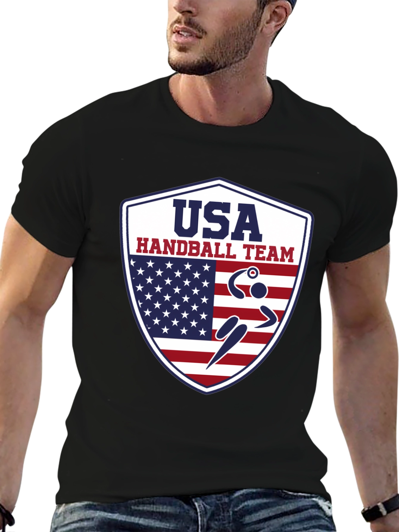 USA Handball Team T-Shirt Patriotic Design