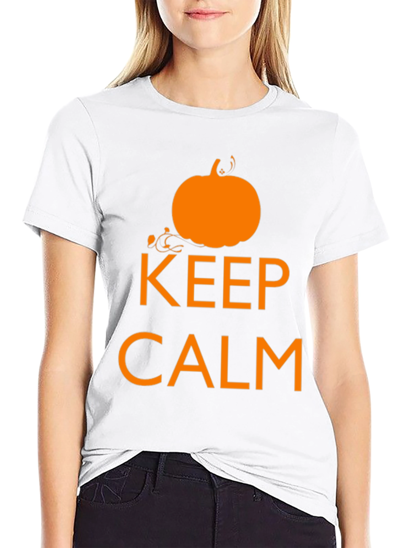 Keep Calm Pumpkin Graphic T-Shirt
