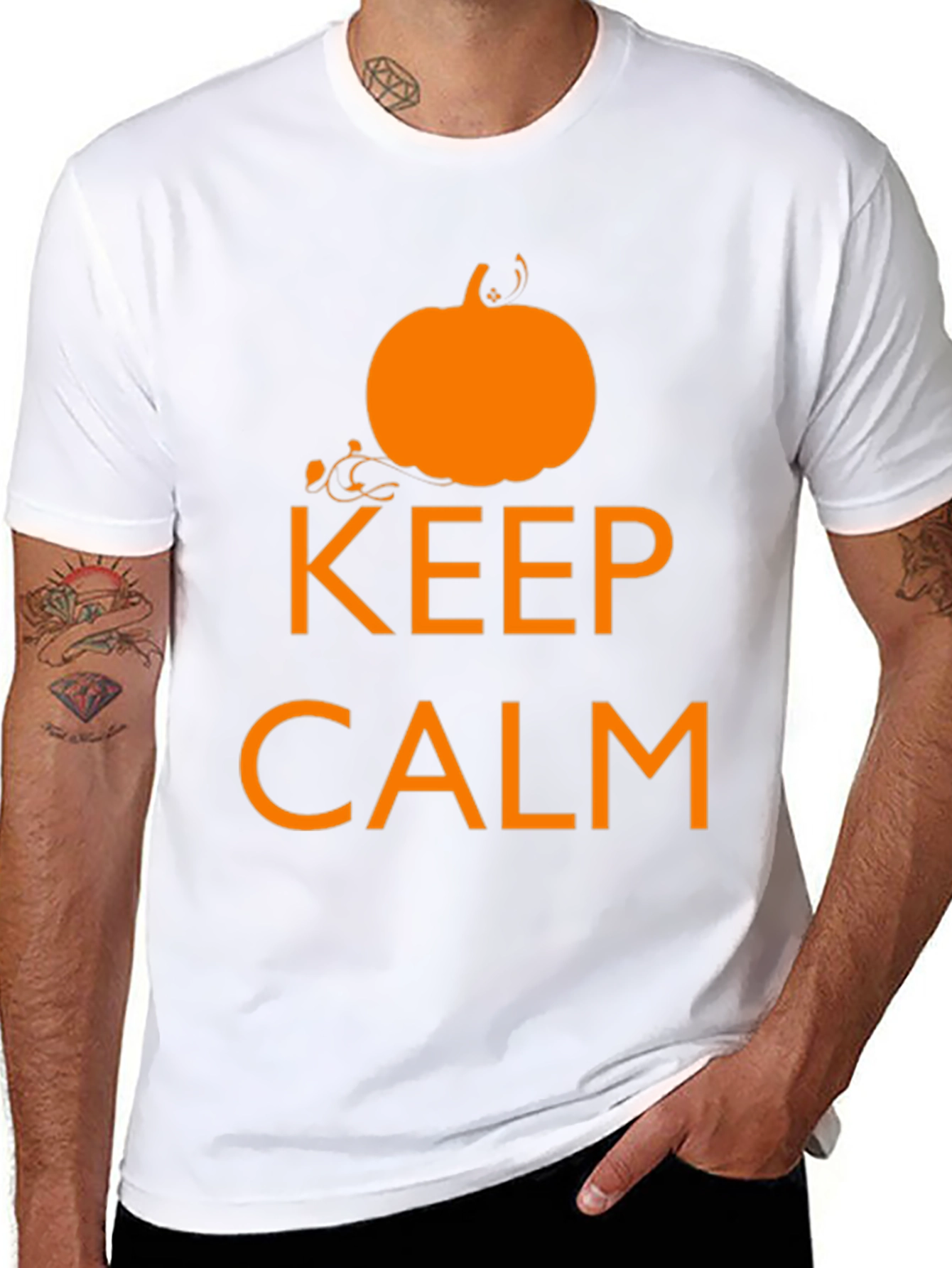 Keep Calm Pumpkin Graphic T-Shirt