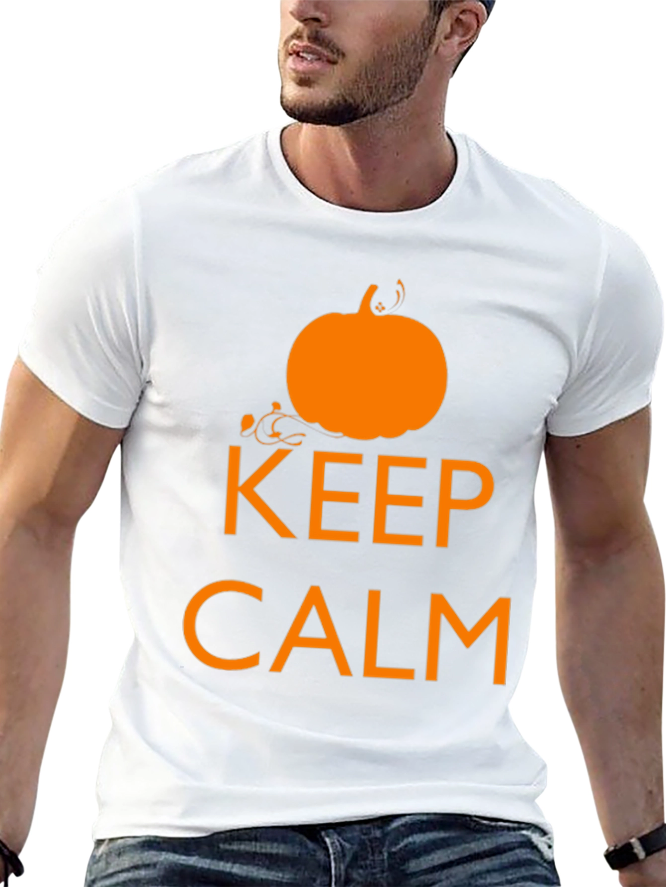 Keep Calm Pumpkin Graphic T-Shirt