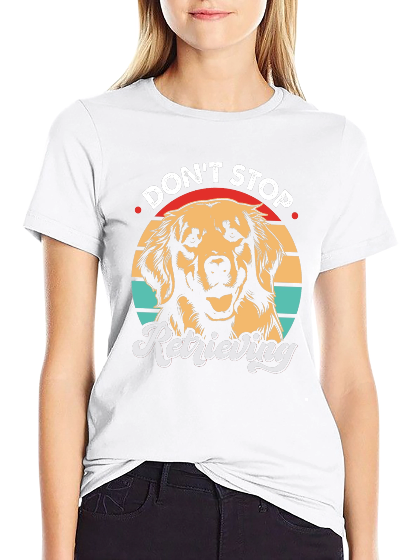 Dont Stop Retrieving T-Shirt - Golden Retriever Dog Tee