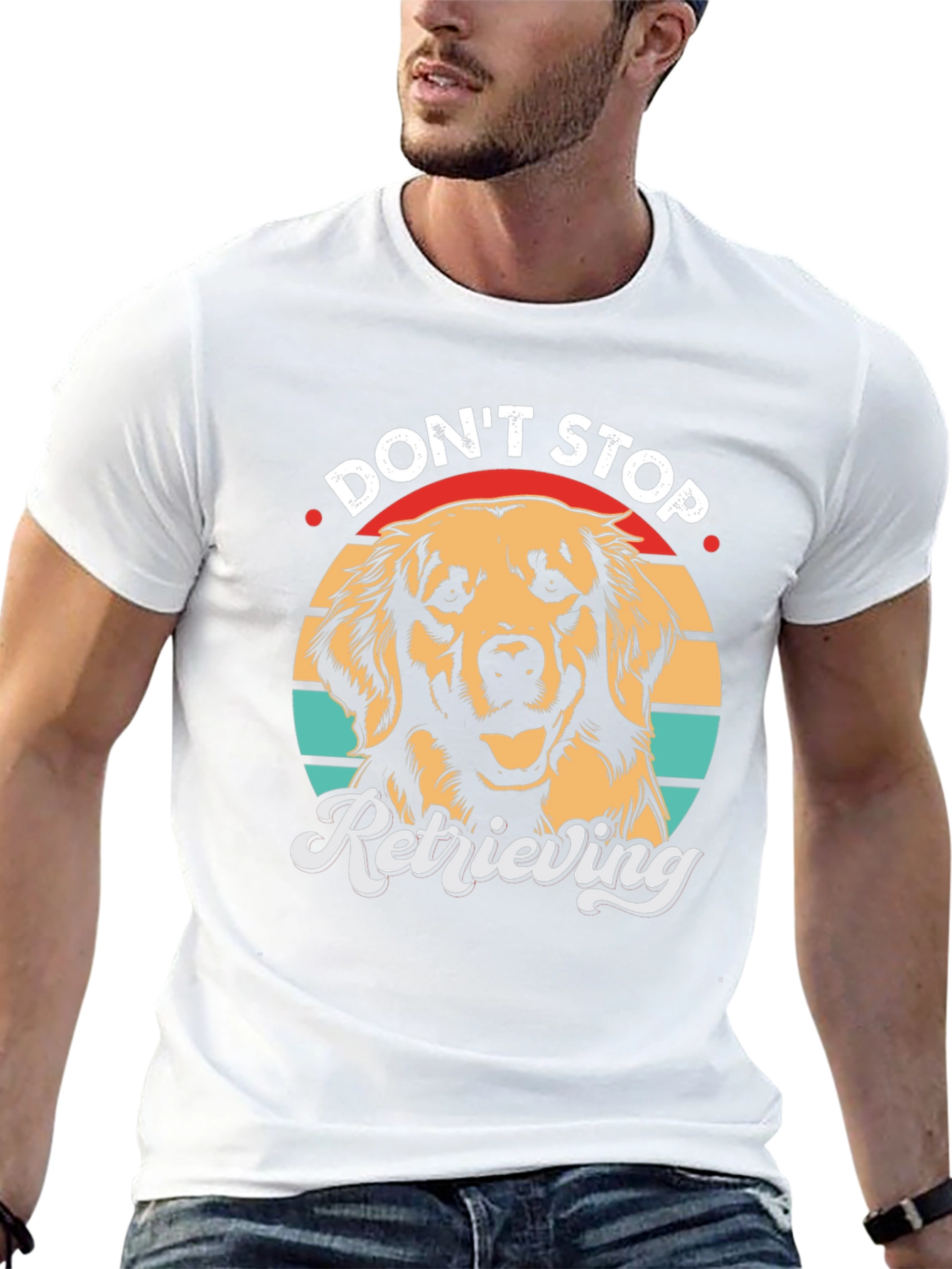 Dont Stop Retrieving T-Shirt - Golden Retriever Dog Tee