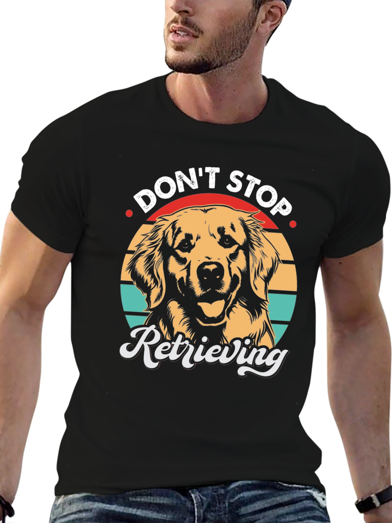 Dont Stop Retrieving T-Shirt - Golden Retriever Dog Tee