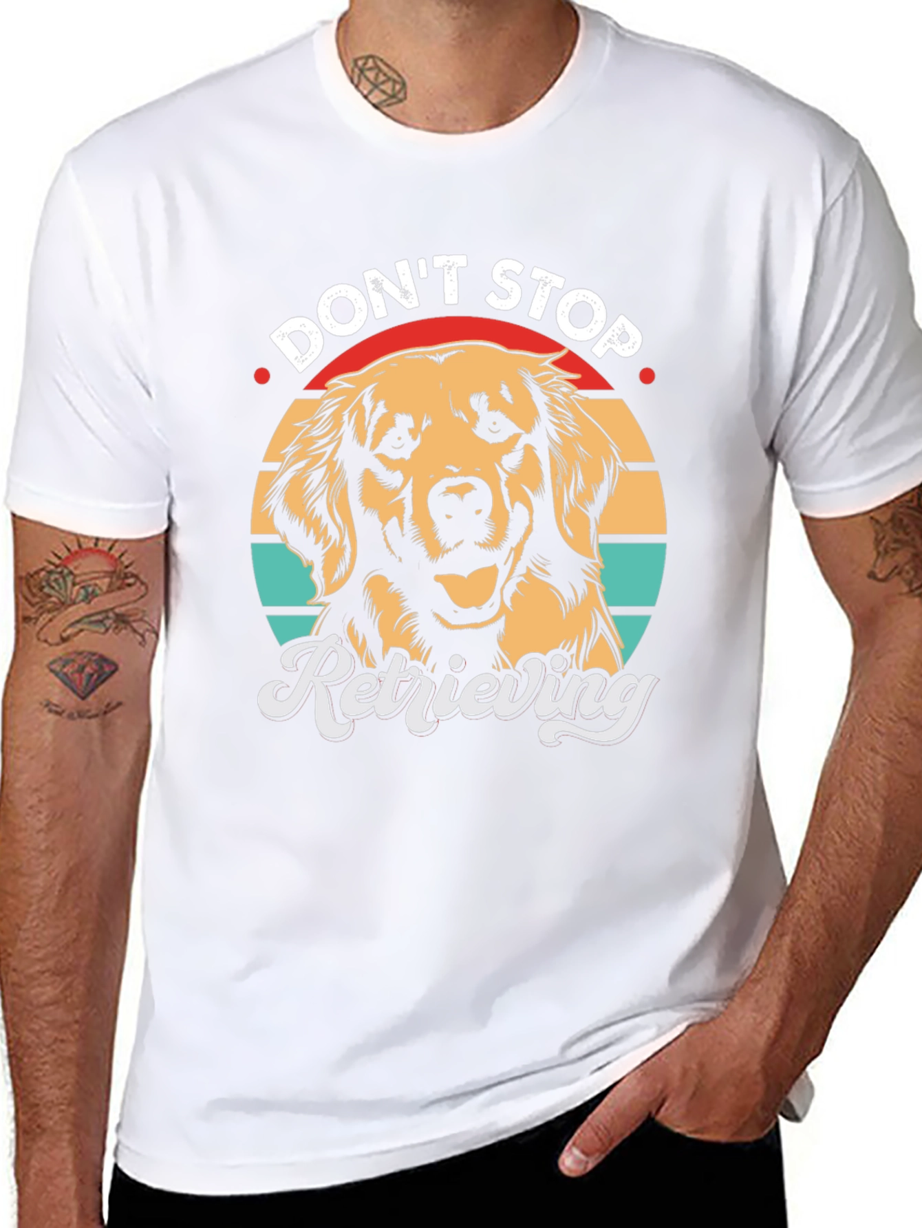 Dont Stop Retrieving T-Shirt - Golden Retriever Dog Tee
