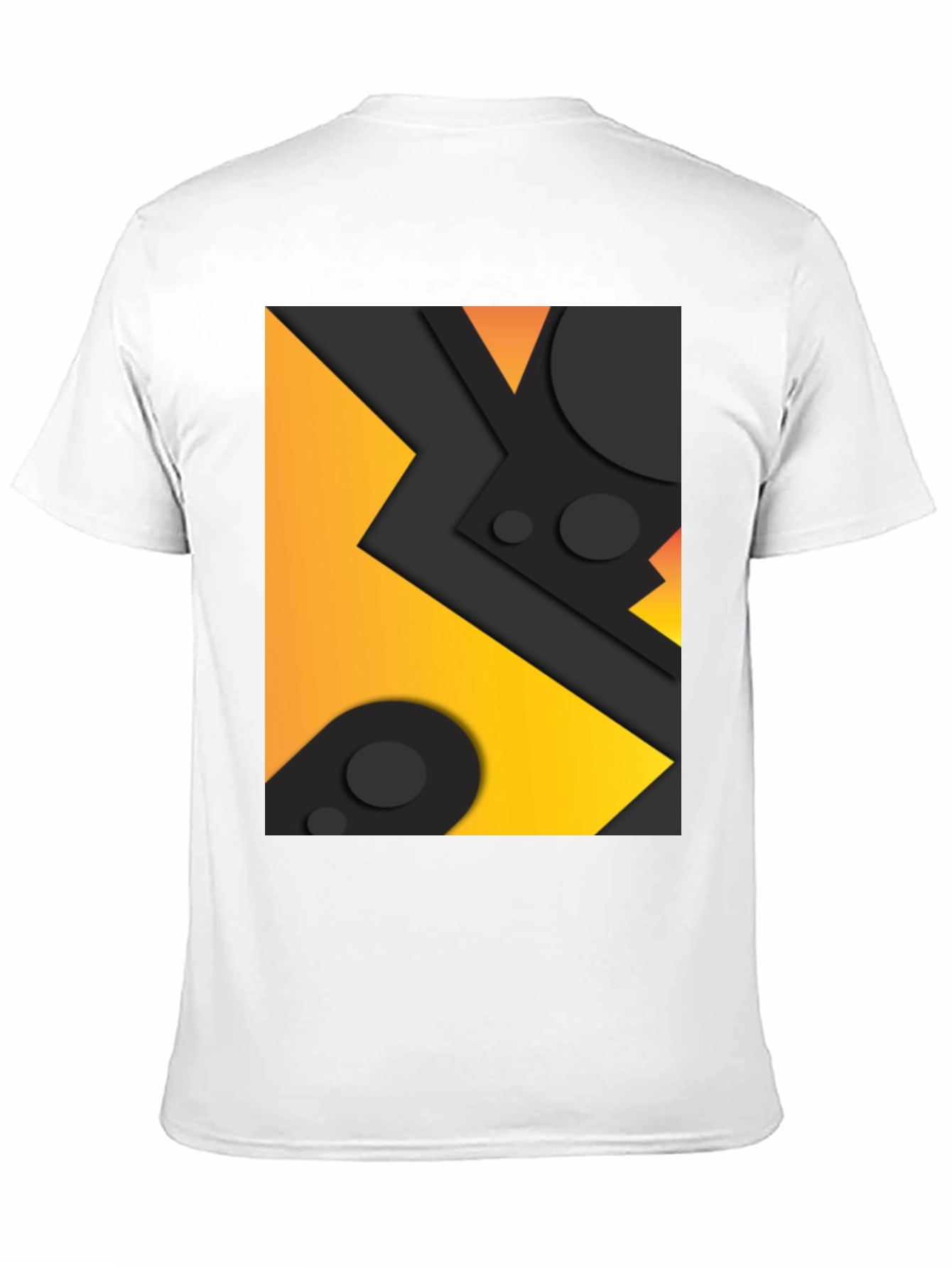 Geometric Abstract Graphic Tee - Black
