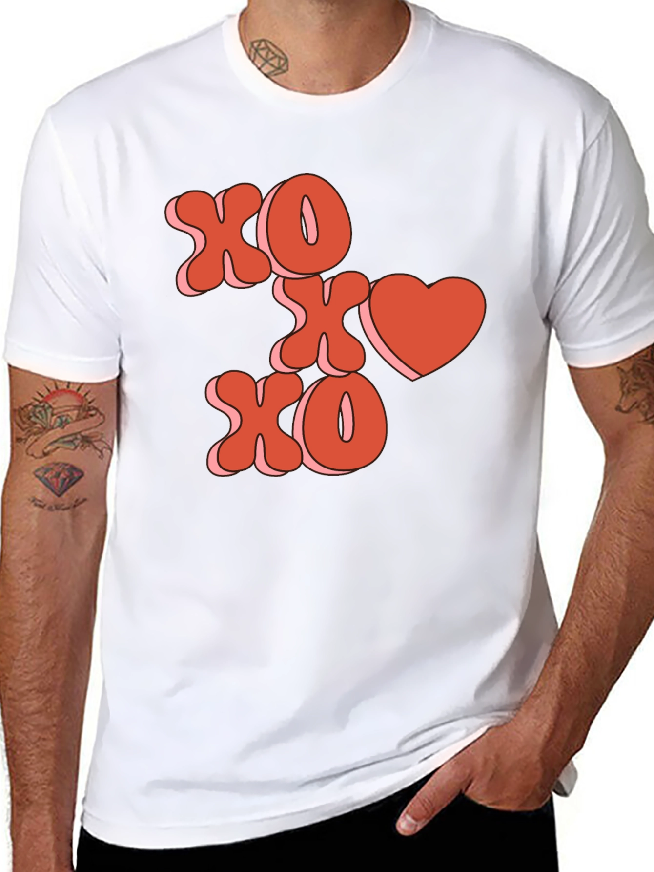 XOXO Heart Graphic Tee - Valentines Day Shirt