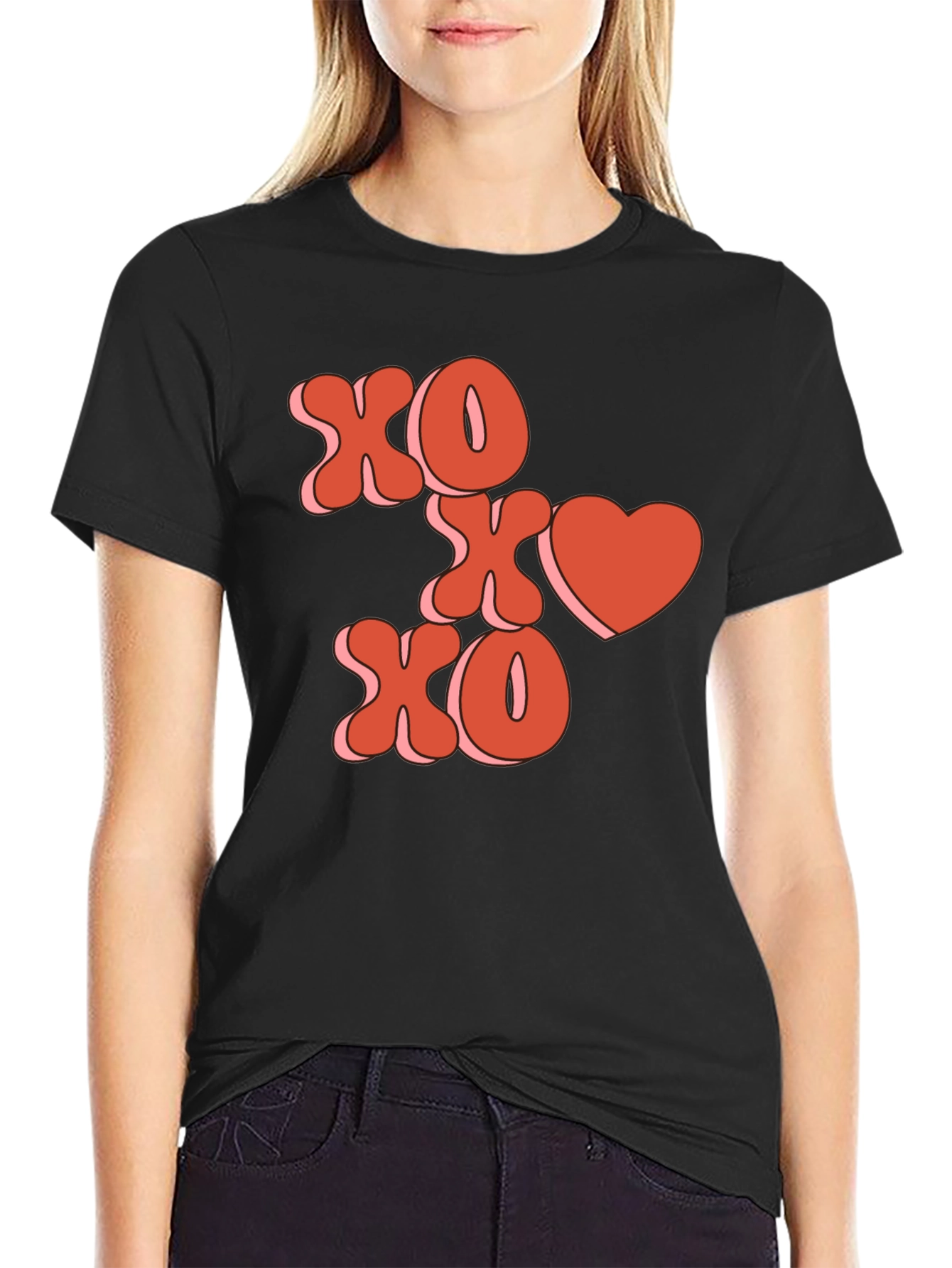 XOXO Heart Graphic Tee - Valentines Day Shirt
