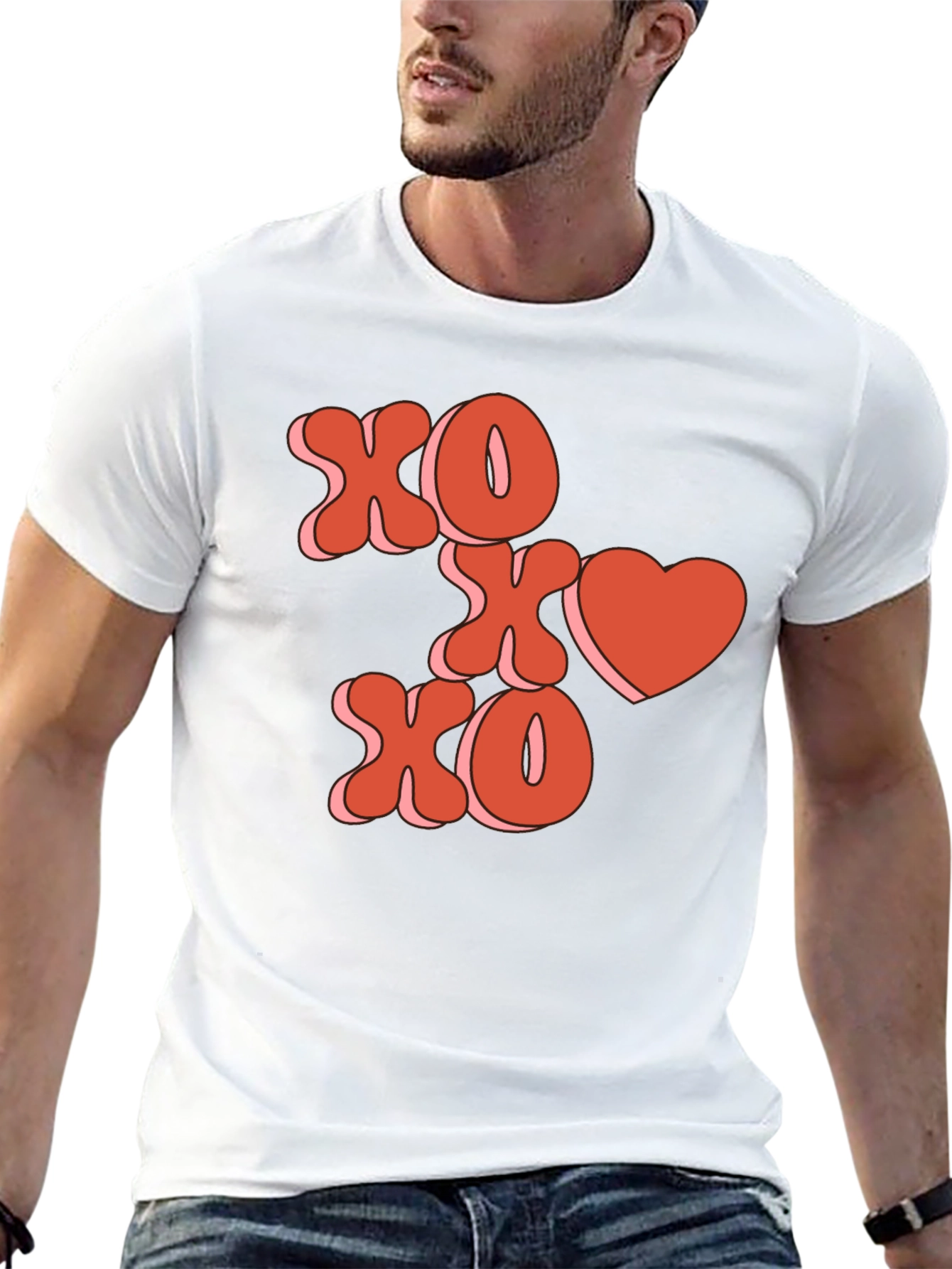 XOXO Heart Graphic Tee - Valentines Day Shirt