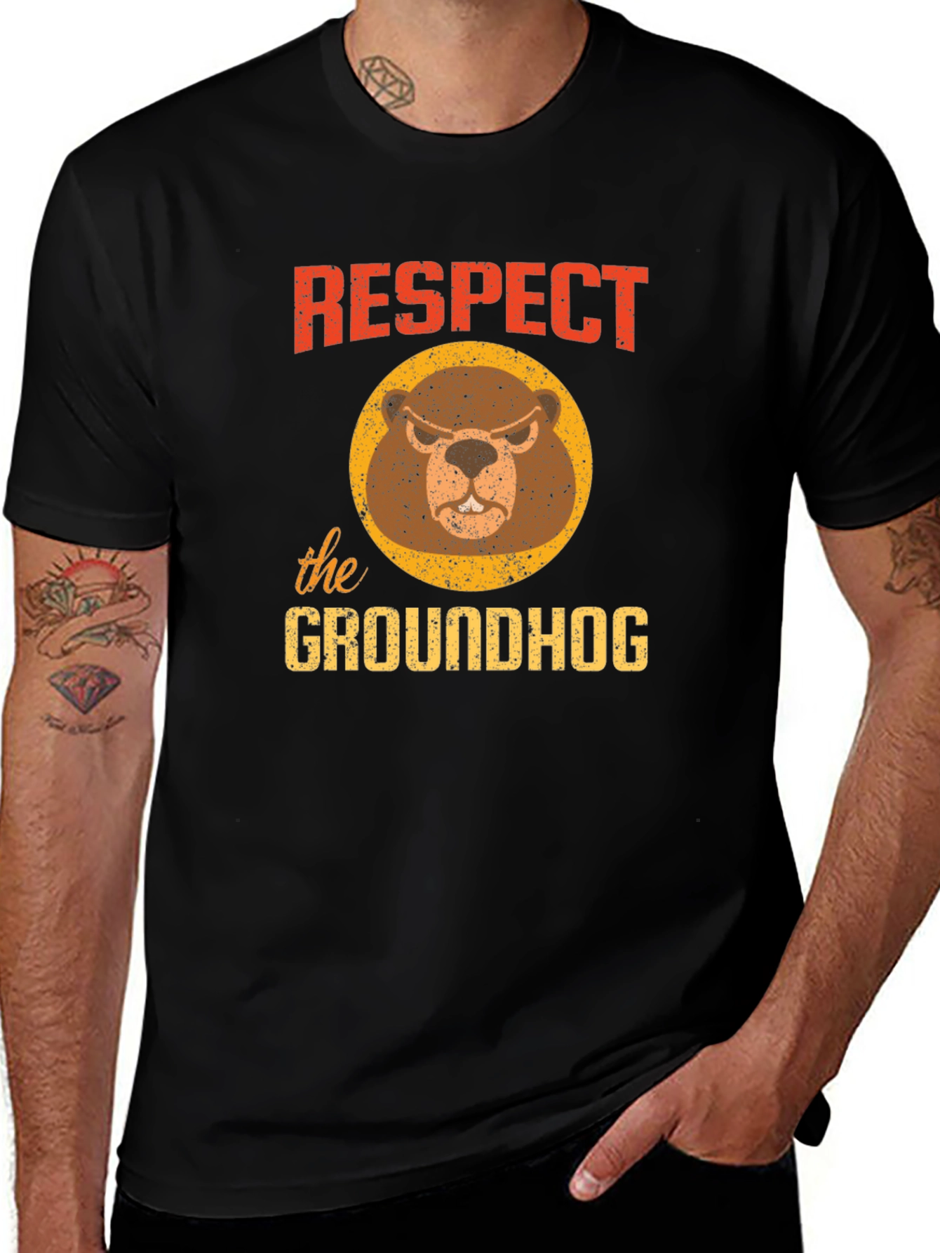Respect the Groundhog Graphic Tee