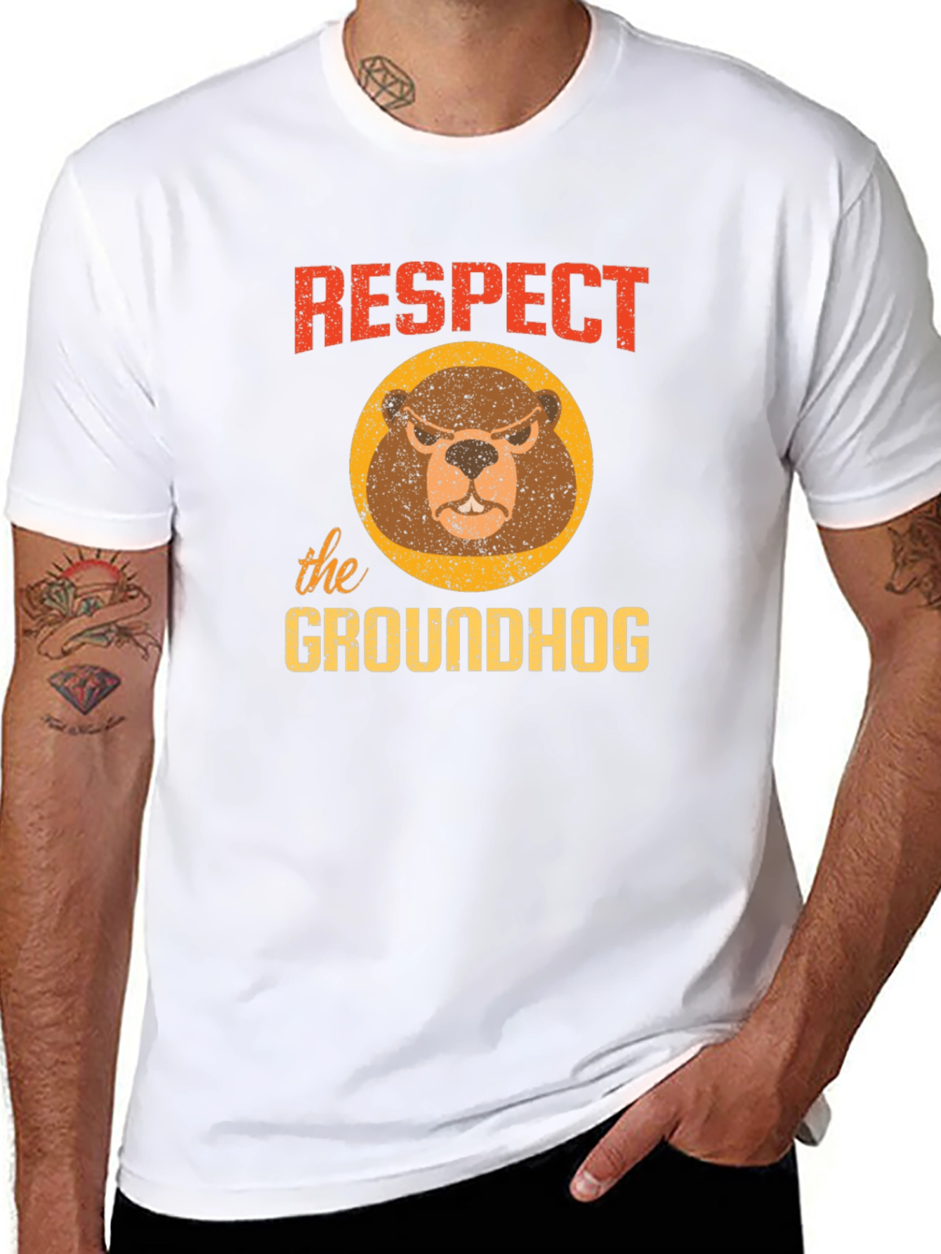 Respect the Groundhog Graphic Tee