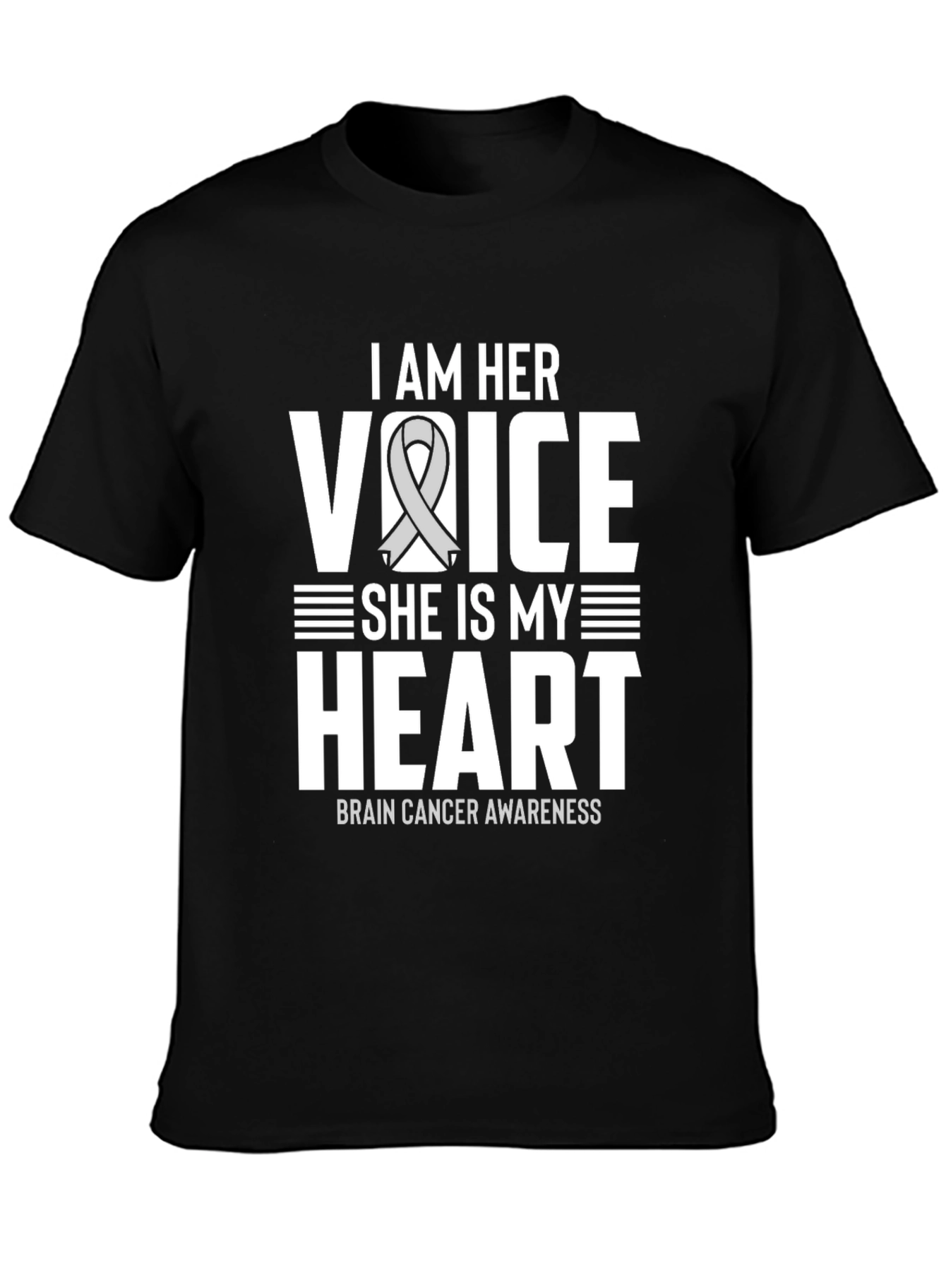 Brain Cancer Awareness T-Shirt - I am Her Voice
