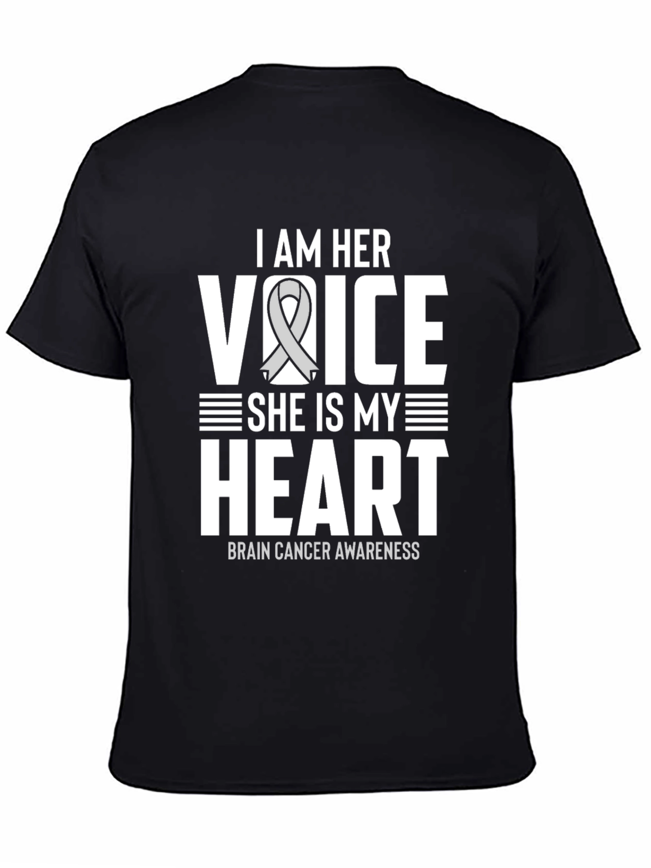 Brain Cancer Awareness T-Shirt - I am Her Voice