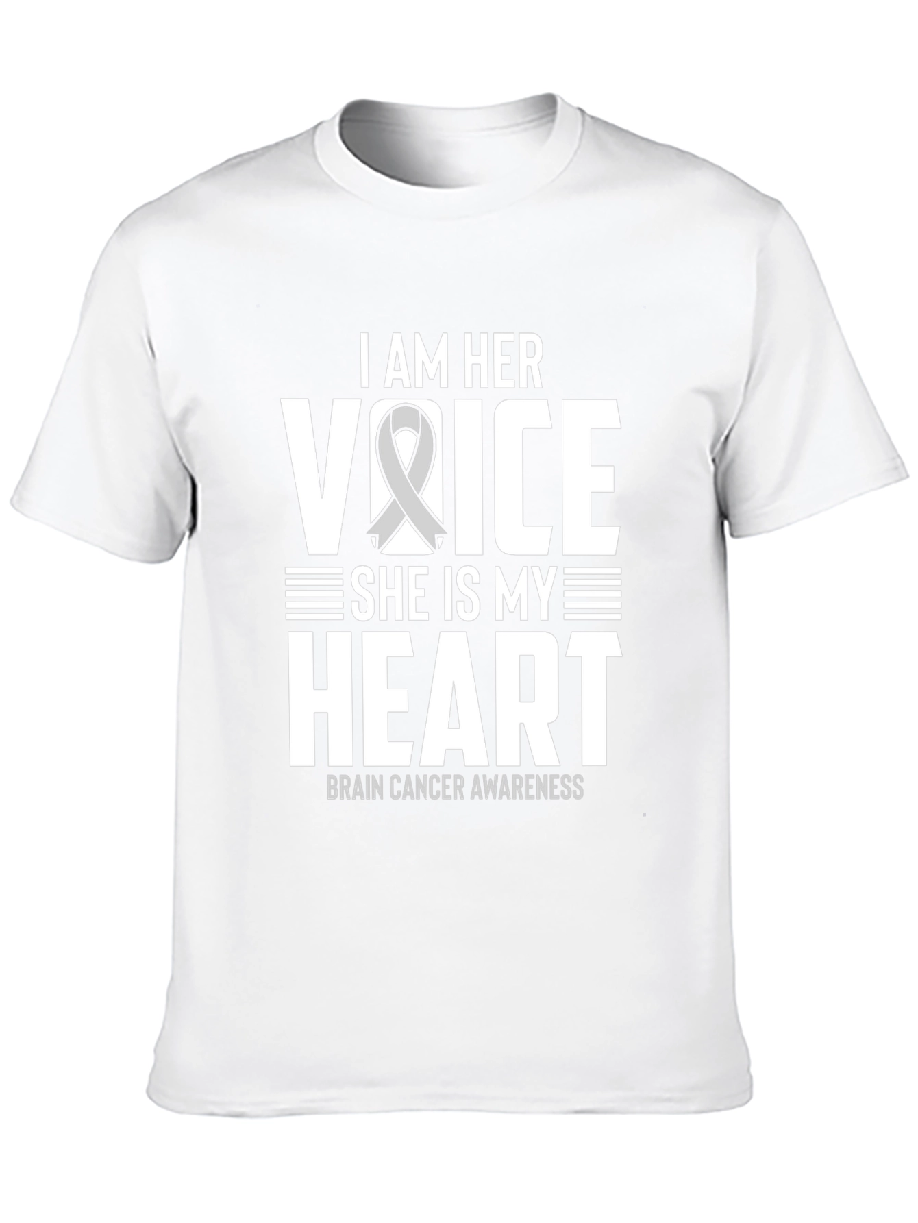 Brain Cancer Awareness T-Shirt - I am Her Voice
