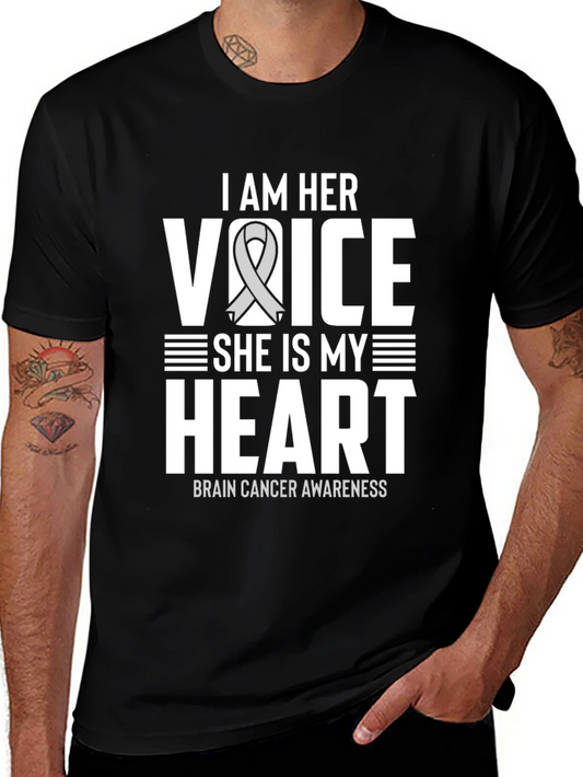 Brain Cancer Awareness T-Shirt - I am Her Voice