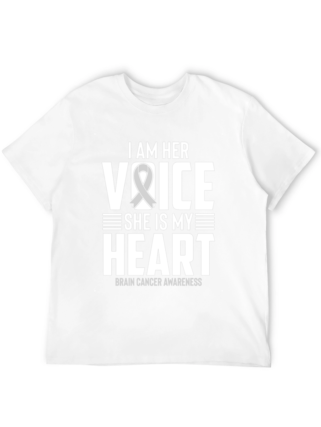 Brain Cancer Awareness T-Shirt - I am Her Voice
