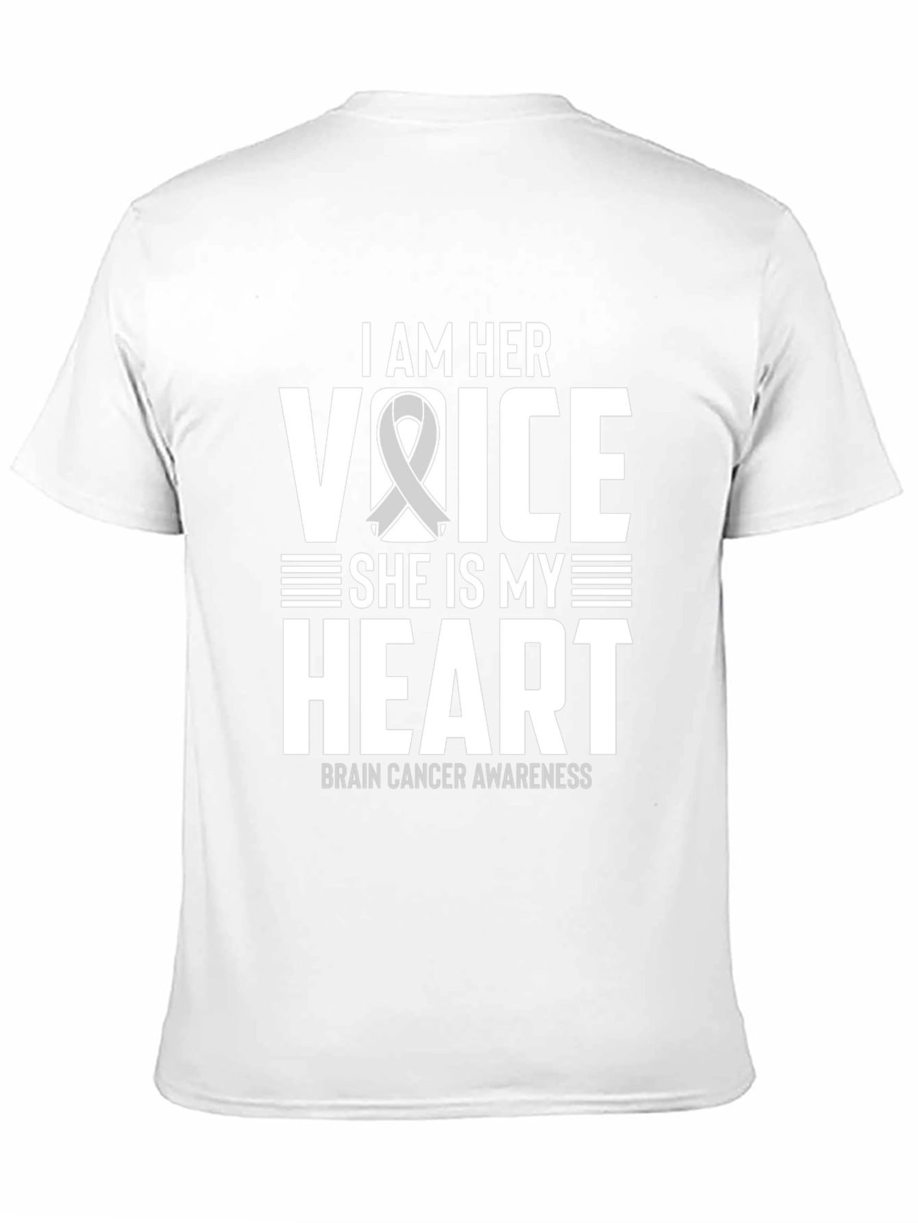 Brain Cancer Awareness T-Shirt - I am Her Voice