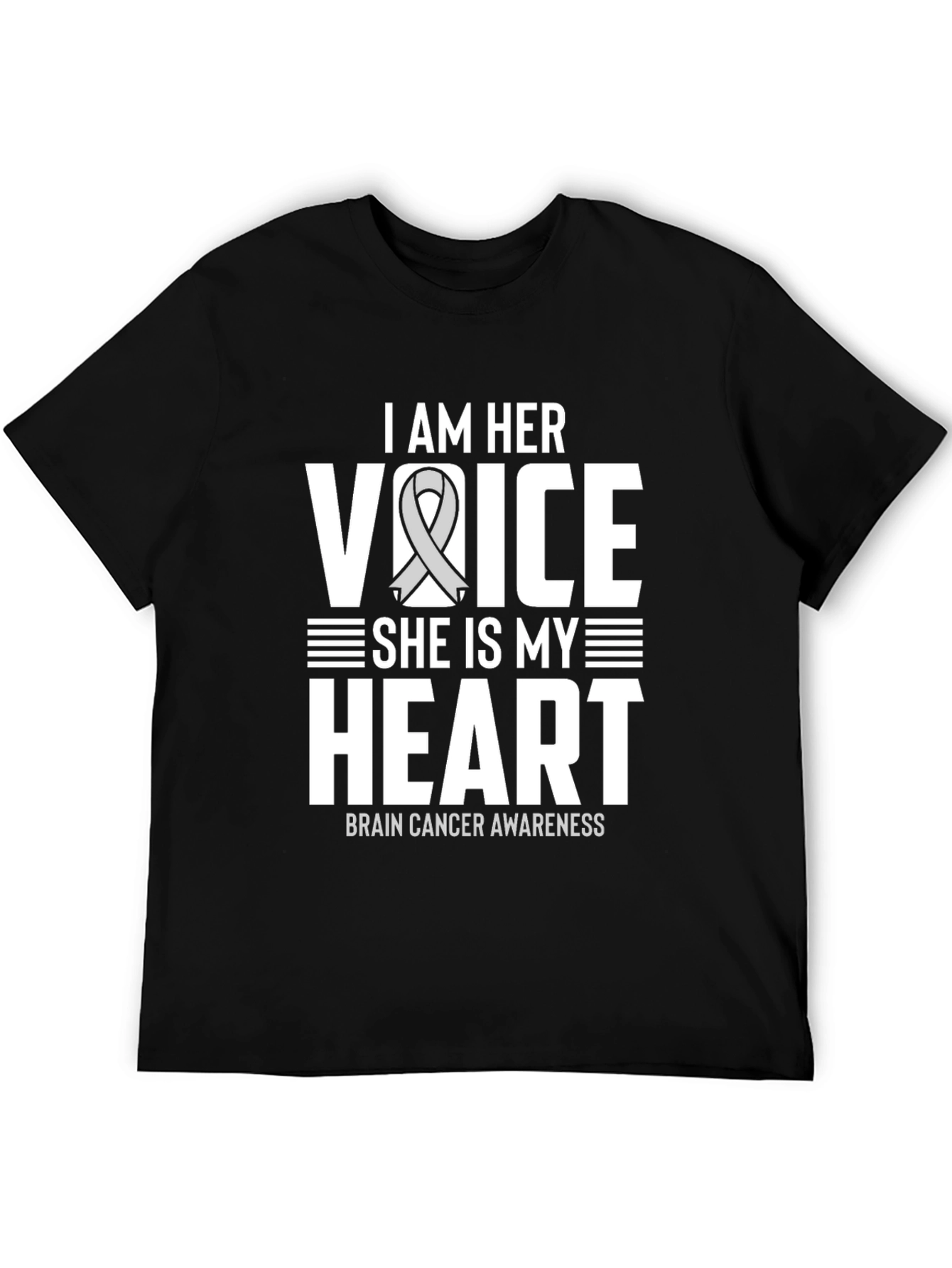 Brain Cancer Awareness T-Shirt - I am Her Voice