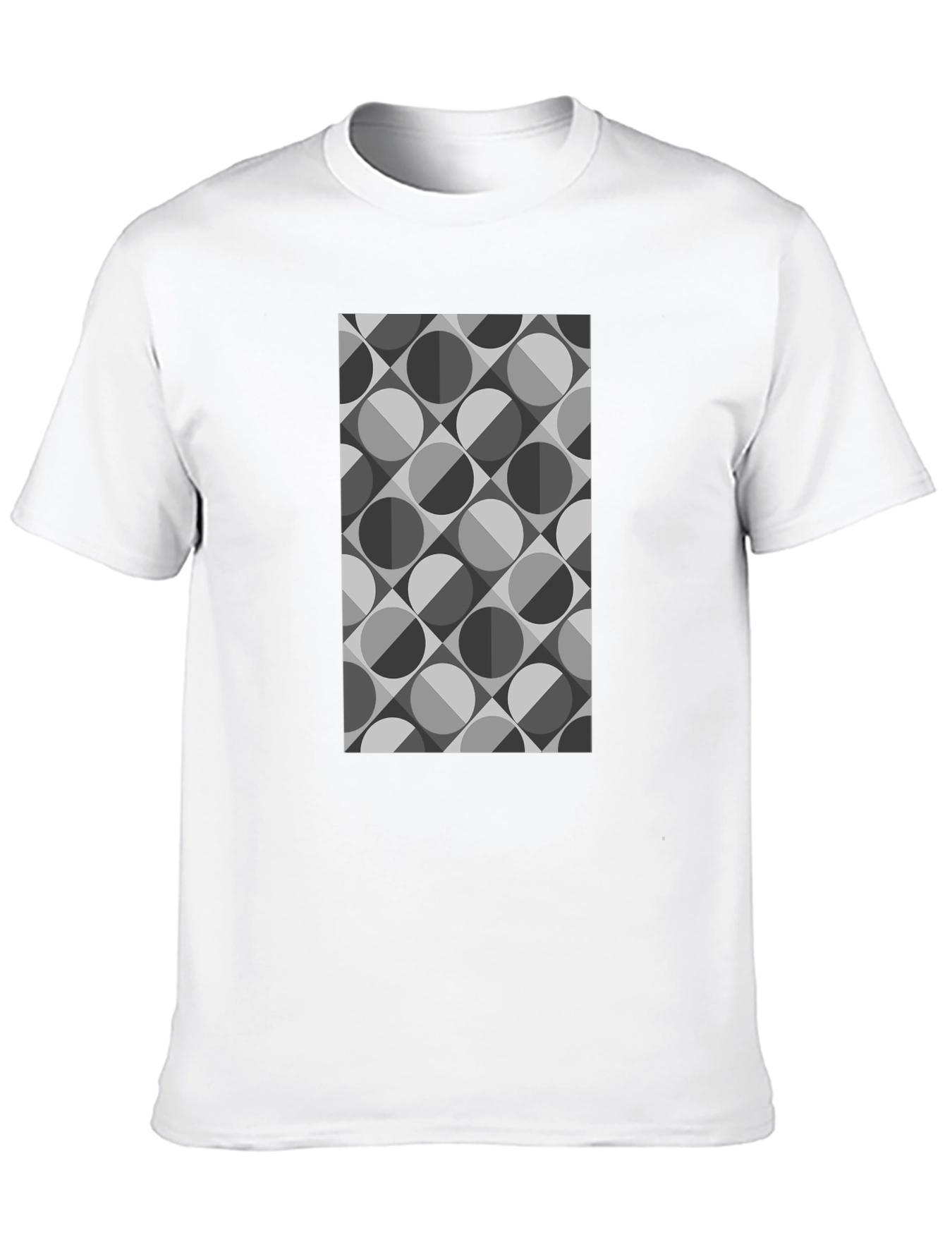 Geometric Retro Pattern Black T-Shirt