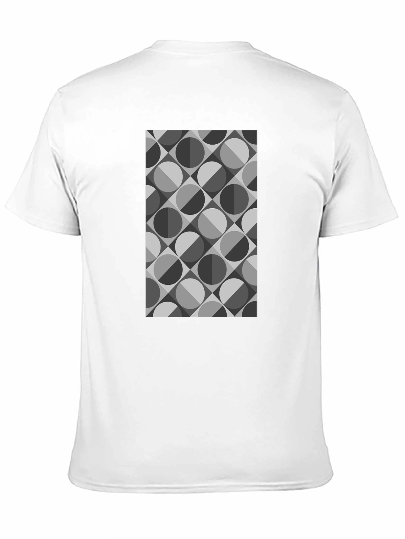Geometric Retro Pattern Black T-Shirt