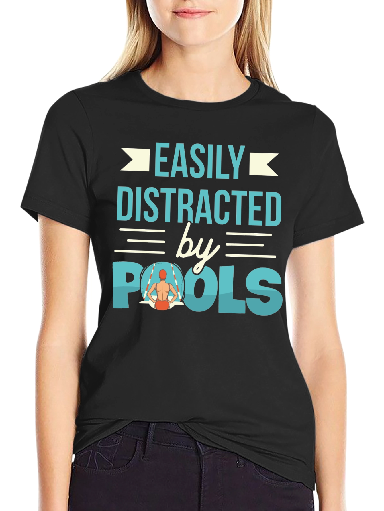 Easily Distracted by Pools Graphic Tee