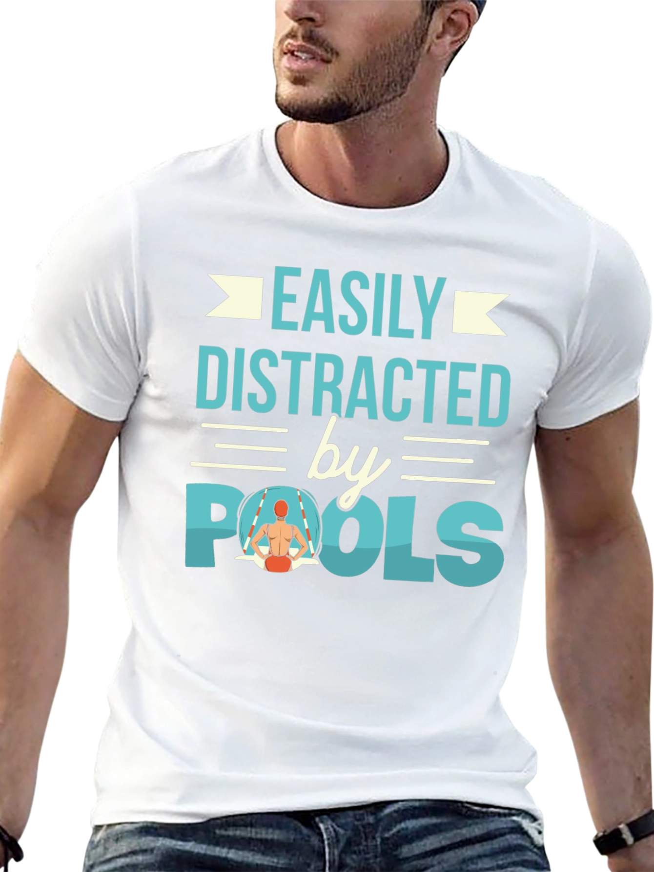 Easily Distracted by Pools Graphic Tee